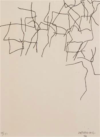 Eduardo Chillida, (Spanish, 1924-2002), Untitled: Eduardo Chillida (Spanish, 1924-2002) Untitled lithograph edition 99/150, signed (lower right) 14 1/2 x 10 1/2 inches.