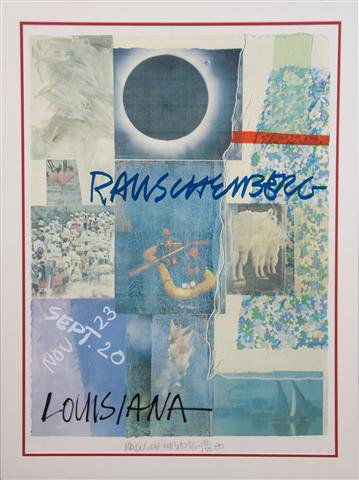 Robert Rauschenberg, (American, 1925-2008), Louisiana, : Robert Rauschenberg (American, 1925-2008) Louisiana, 1980 color offset lithograph edition 18/150, signed and dated 1980 (lower margin) 30 x 22 1/4 inches.