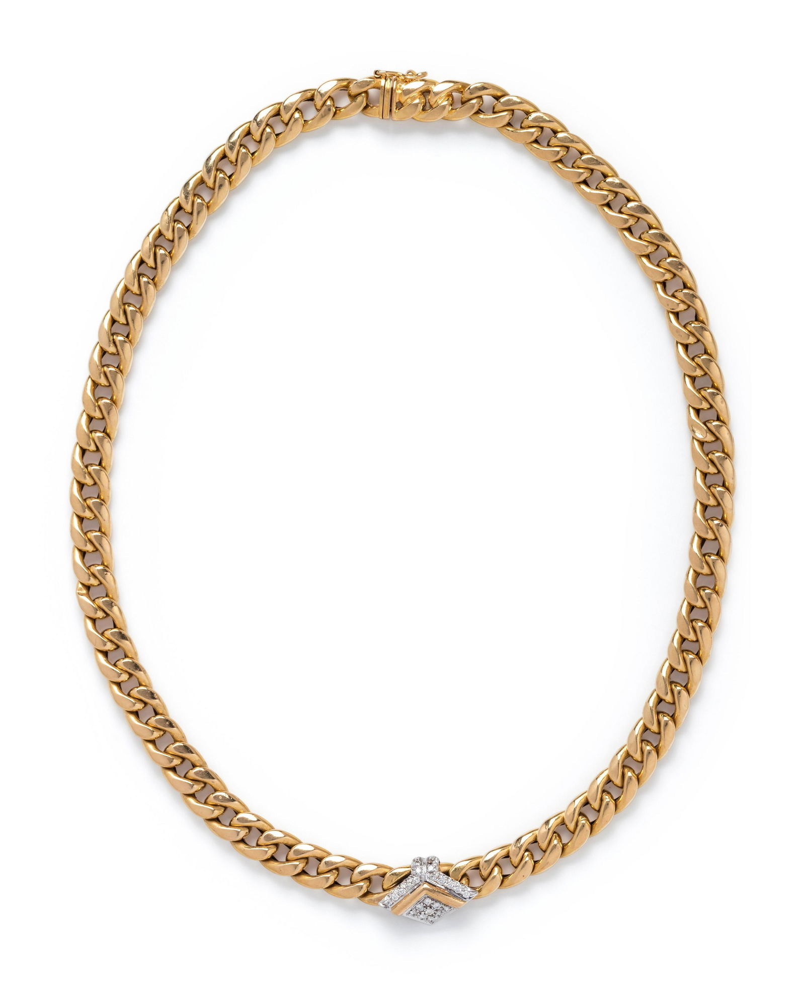 CARTIER, YELLOW GOLD AND DIAMOND NECKLACE (1 of 3)