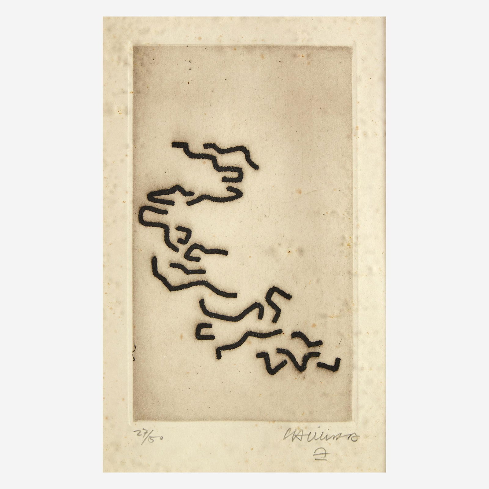 Eduardo Chillida (Spanish, 1924-2002) Vers la Diagonale (1 of 2)