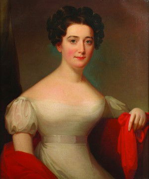 Attributed to Thomas Sully, (American, 1783-1872),: Attributed to Thomas Sully (American, 1783-1872) Portrait of Elizabeth Brook Weed oil on canvas 30 x 25 inches. Property of an East Coast Collector. Provenance: The Portrait of Elizabeth Brook Weed (1