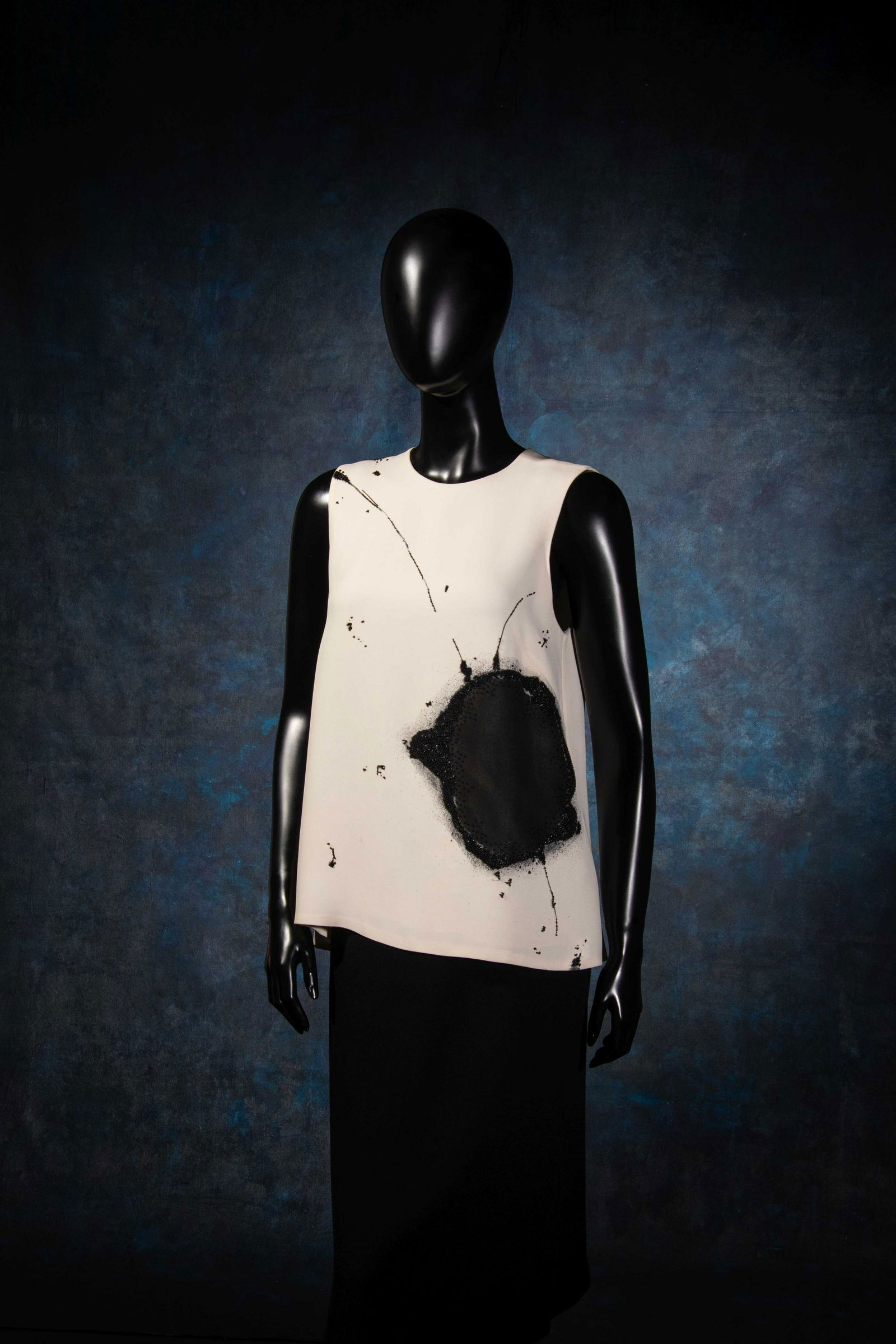 Ralph Rucci Printed and Beaded Silk Sleeveless Top, (1 of 6)