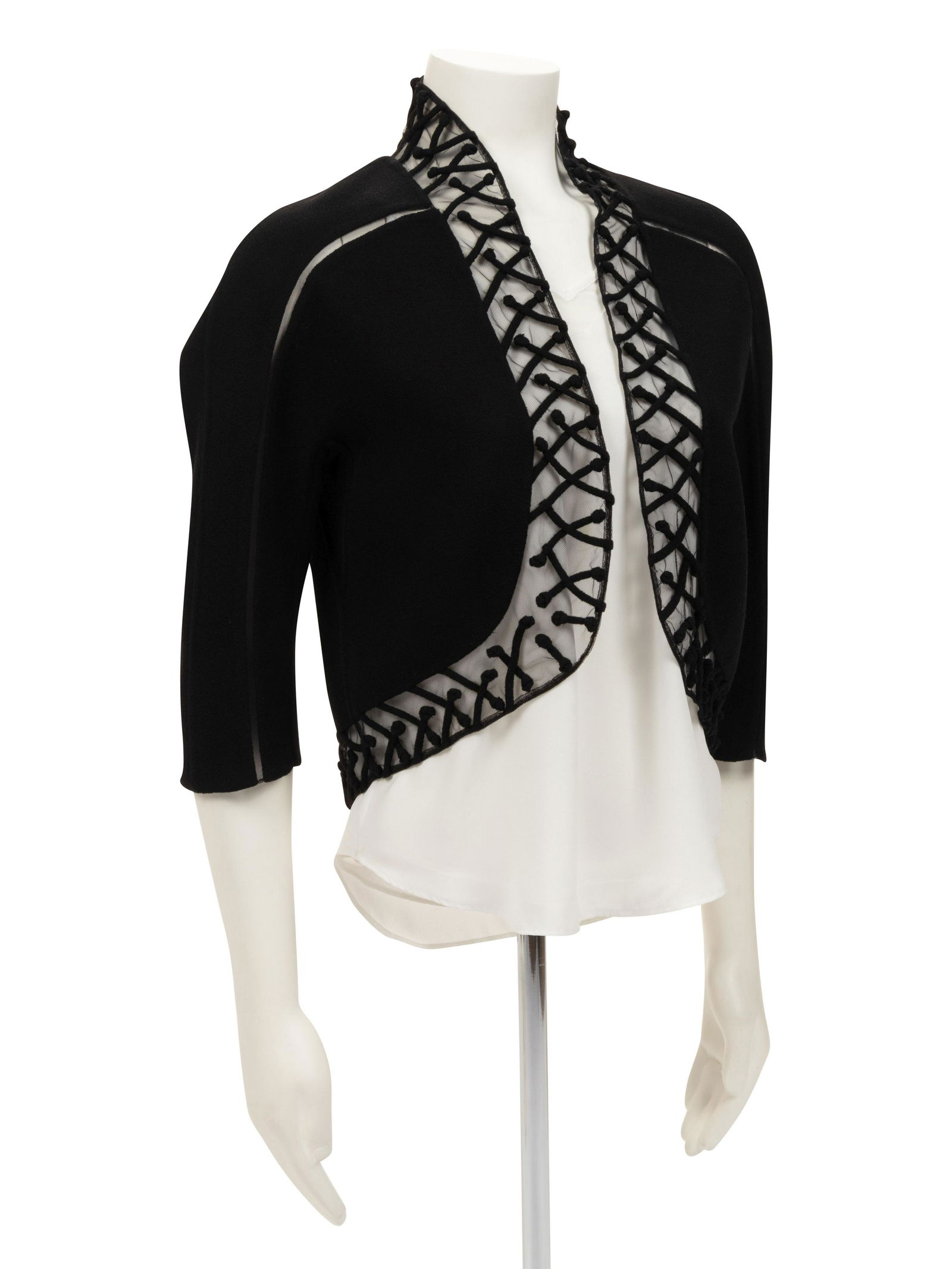 Ralph Rucci Crepe and Net Bolero Jacket (1 of 5)