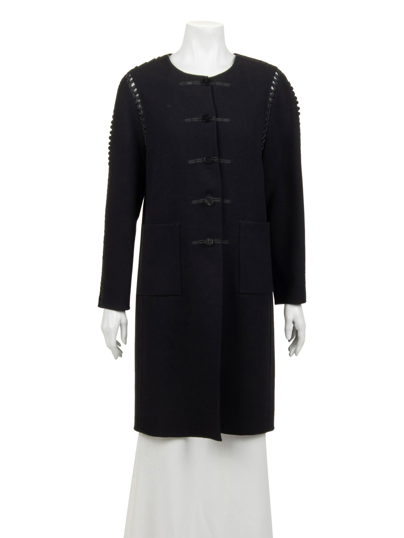Ralph Rucci Wool Crepe Jacket with Satin Ribbon Seaming (1 of 6)