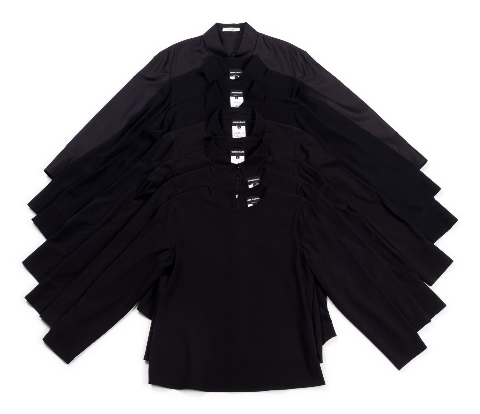 Seven Designer Silk Tops: Six Giorgio Amani, One The (1 of 4)