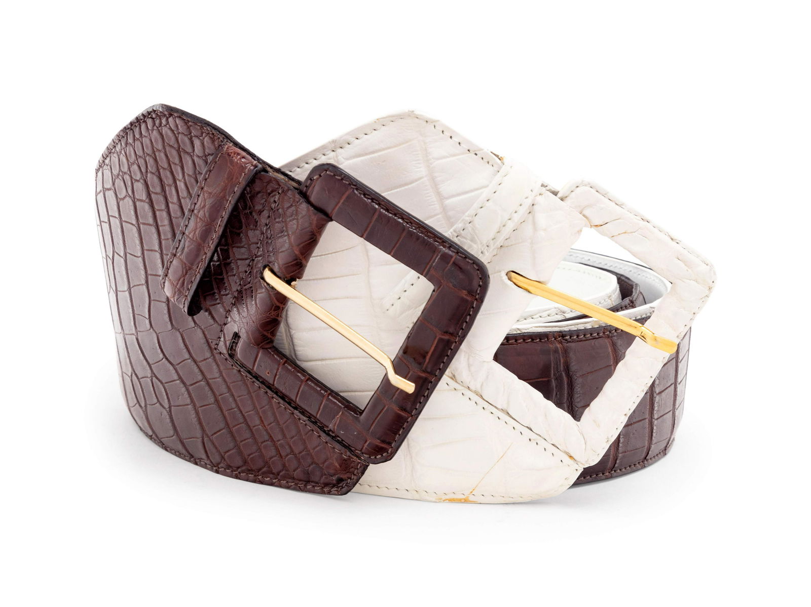 Two Oscar de la Renta Alligator Skin Belts (1 of 2)