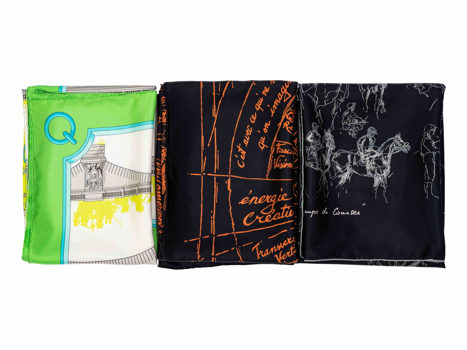 Three Hermes 90cm Silk Scarves   (1 of 10)