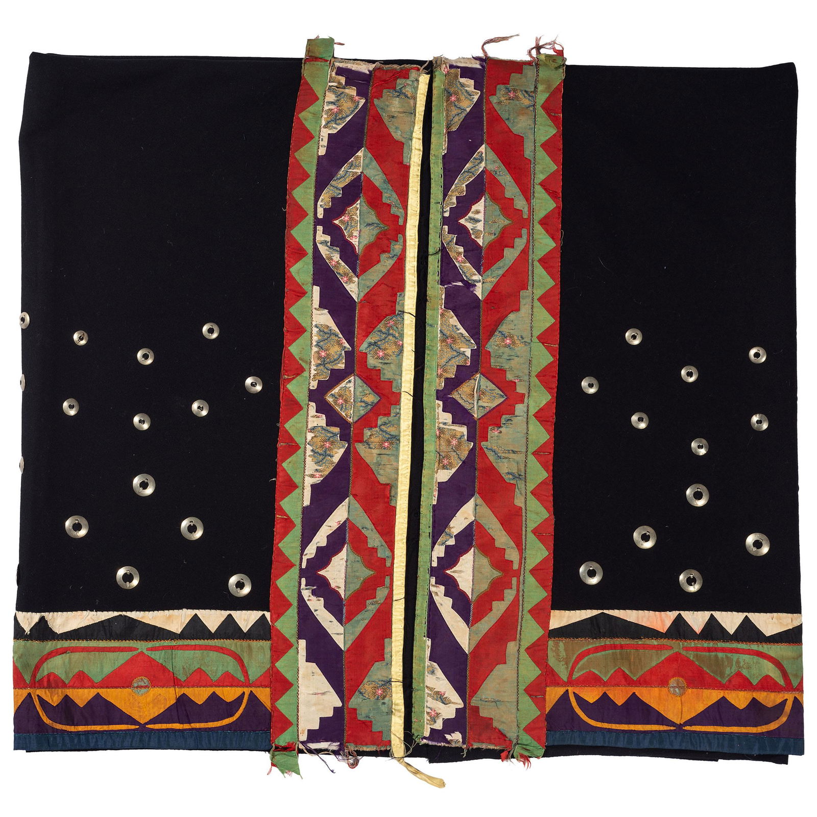 Ho-Chunk Wool Wearing Blanket, with Silk Ribbon (1 of 2)