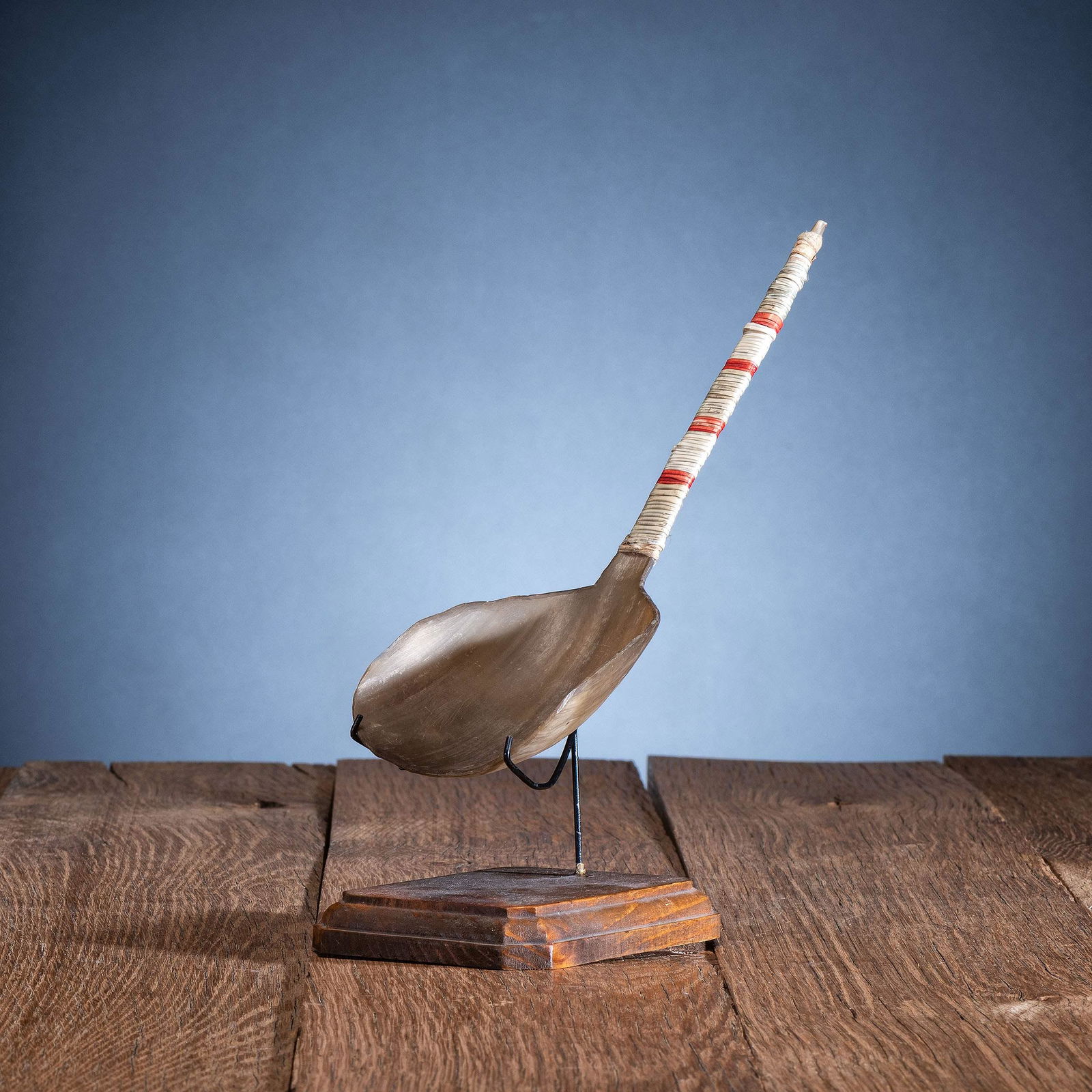 Plains Horn Spoon, with Bird Quill Wrapping (1 of 4)