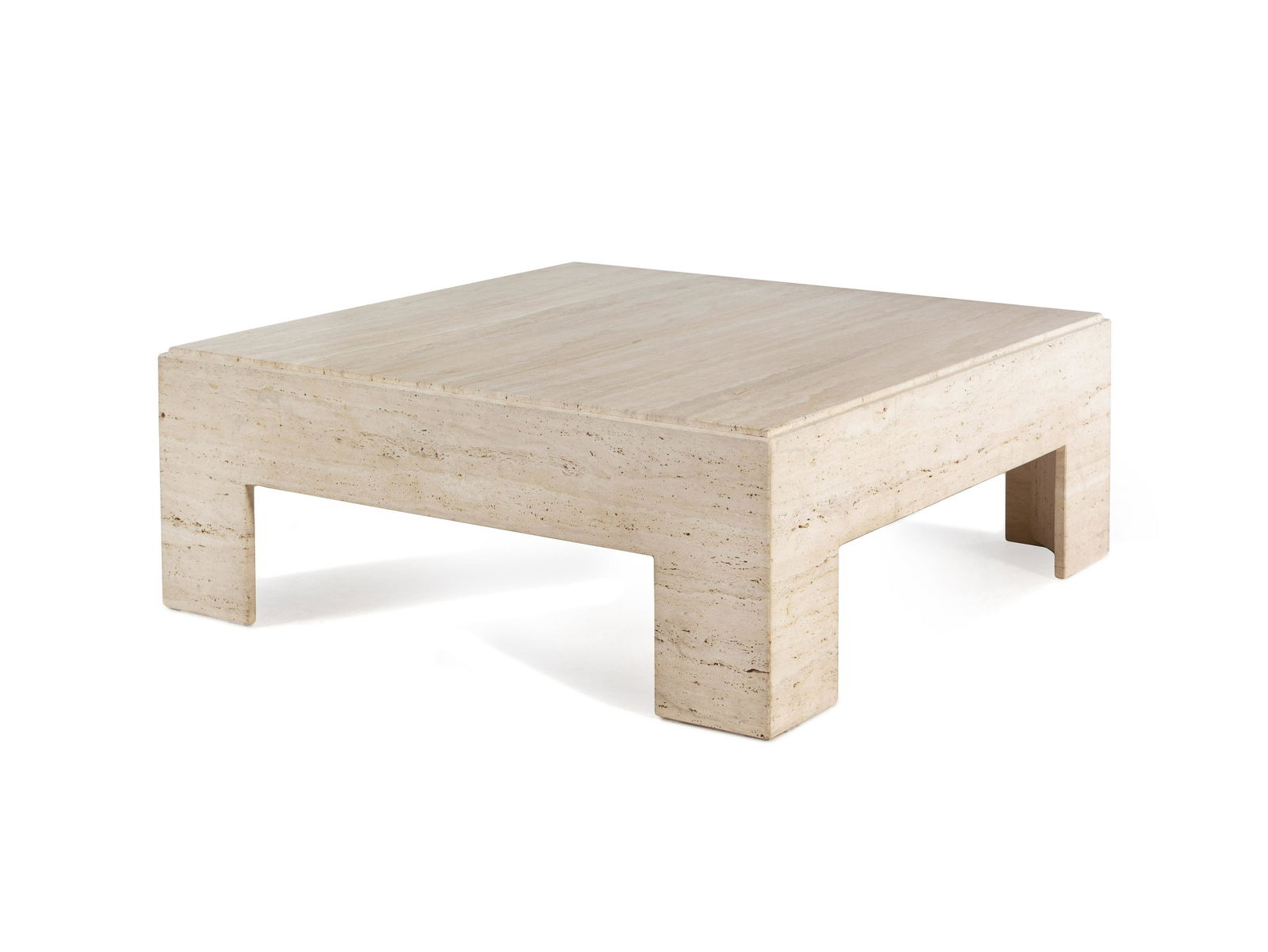 A Travertine Marble Cocktail Table (1 of 3)