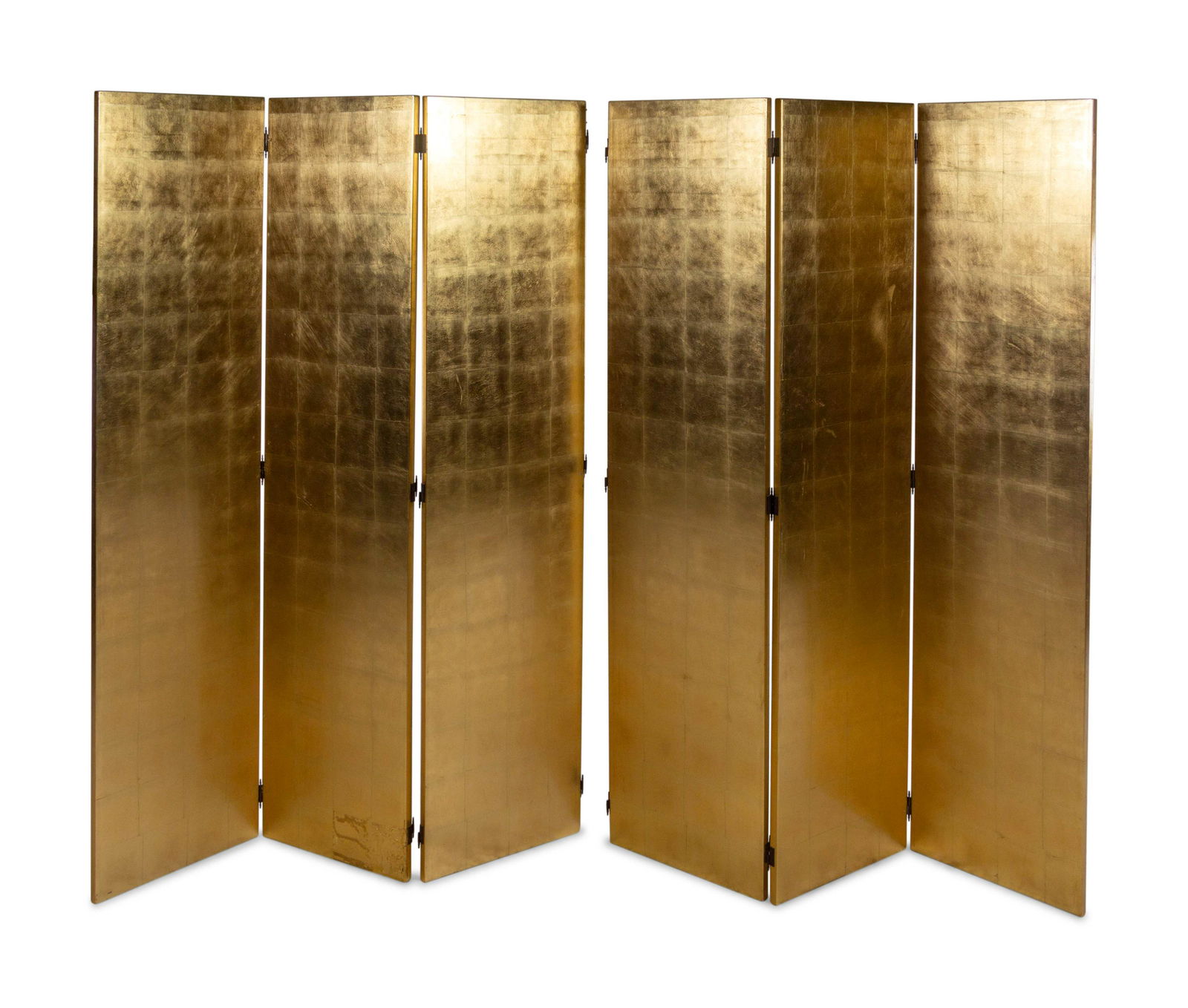 A Contemporary Giltwood Six-Panel Screen (1 of 2)