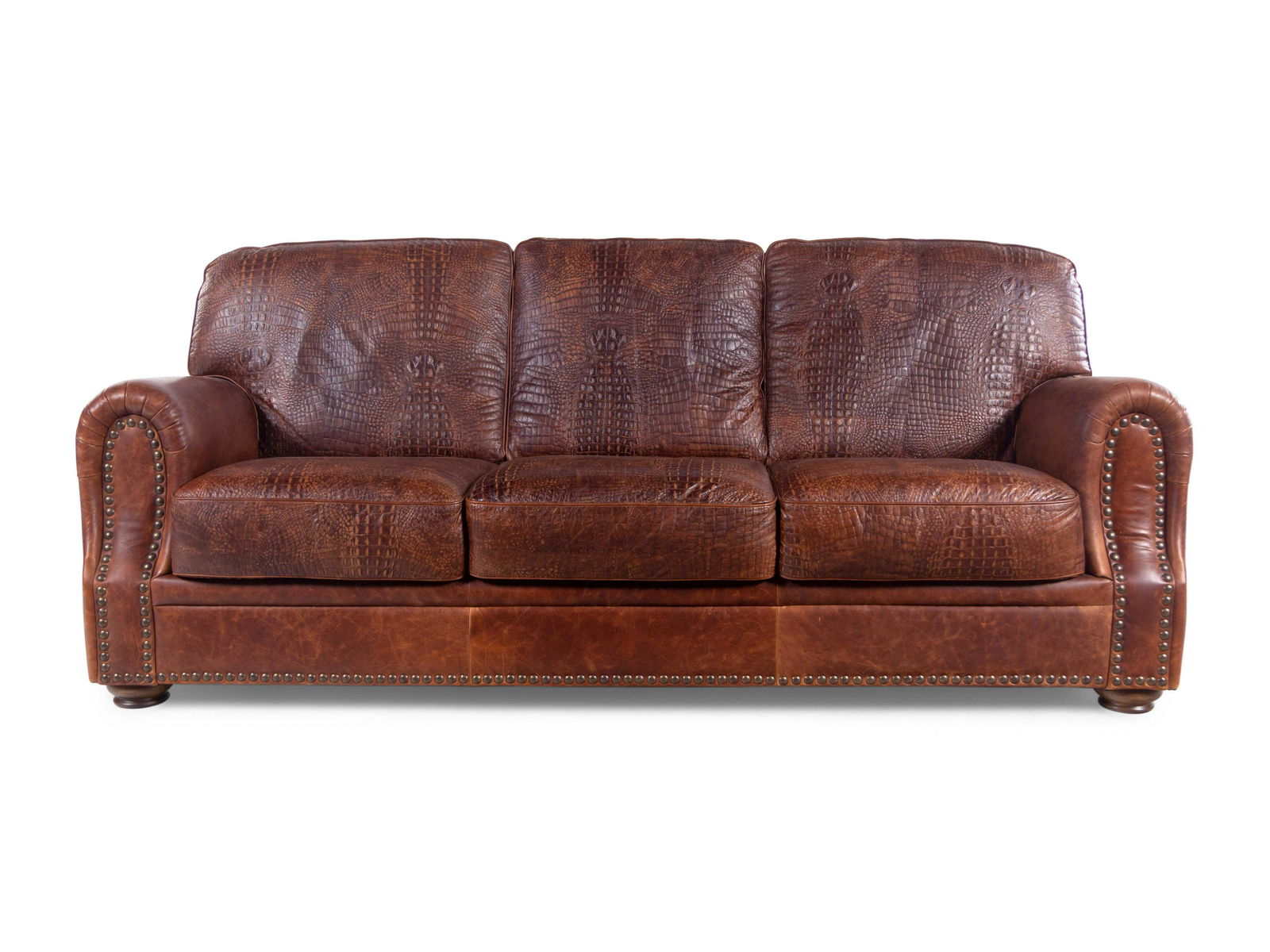 An Embossed Leather Upholstered Sofa (1 of 3)