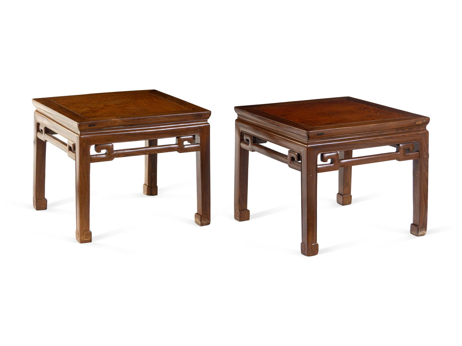 A Pair of Chinese Hardwood Square Waisted Corner-Leg (1 of 2)