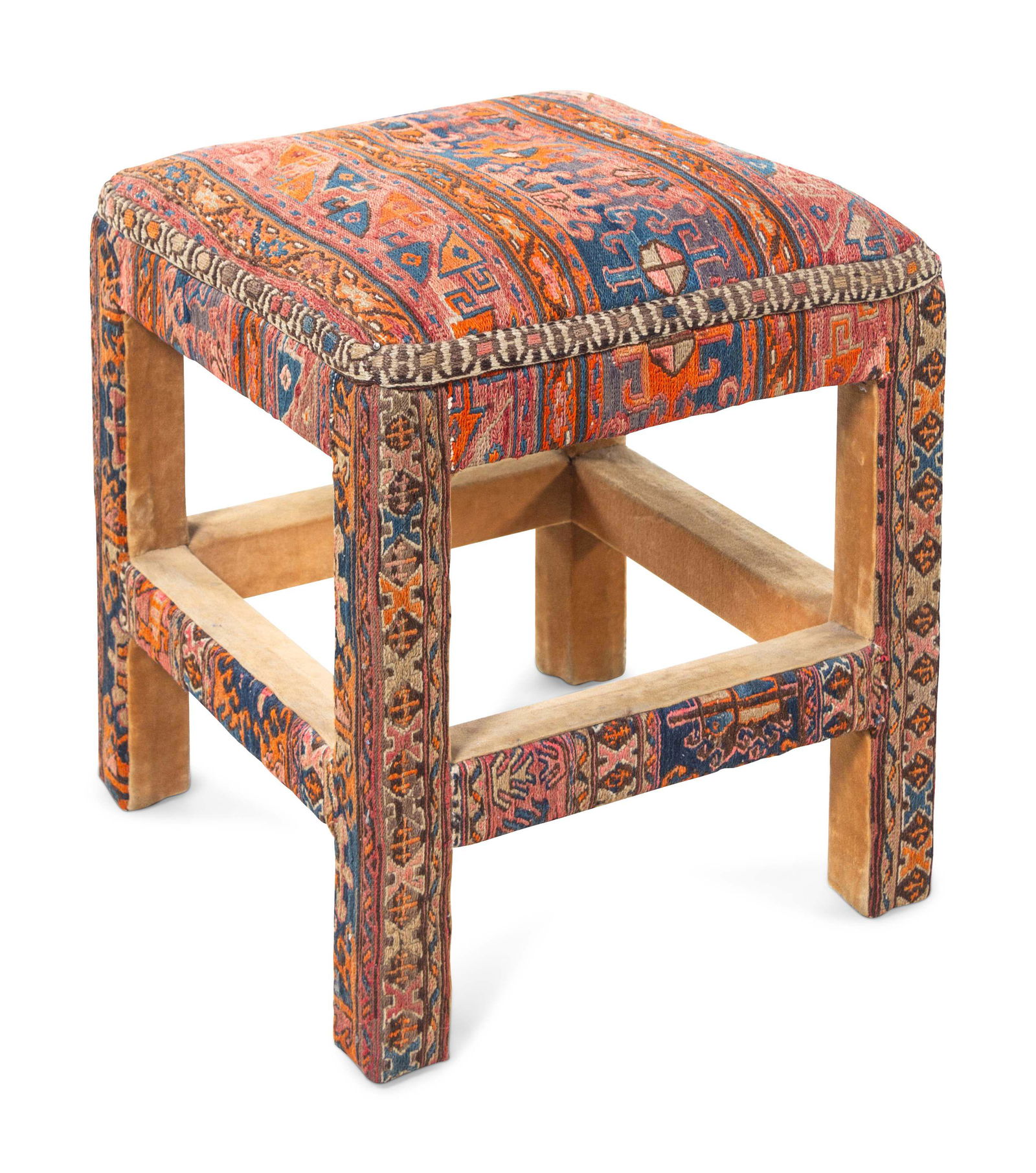 A Soumak Upholstered Foot Stool (1 of 3)