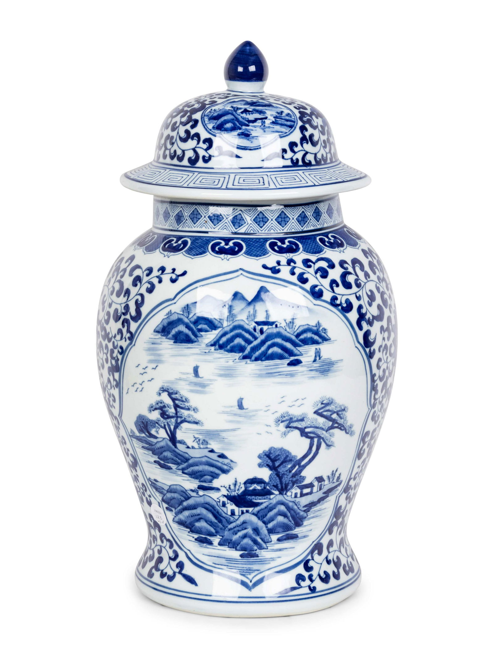 A Chinese Porcelain Jar: A Chinese Porcelain Jar 20th Century Height 24 inches. Property from Bishop's Hall and the Collection of Richard Sander and Fiona Harrison, Oak Park, Illinois Note: The home located at 605 Iowa Street