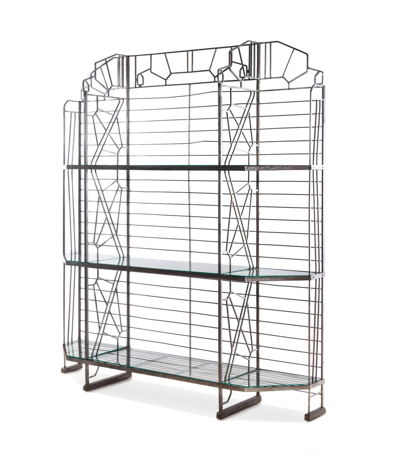 An Art Deco Style Steel Baker's Rack   (1 of 2)