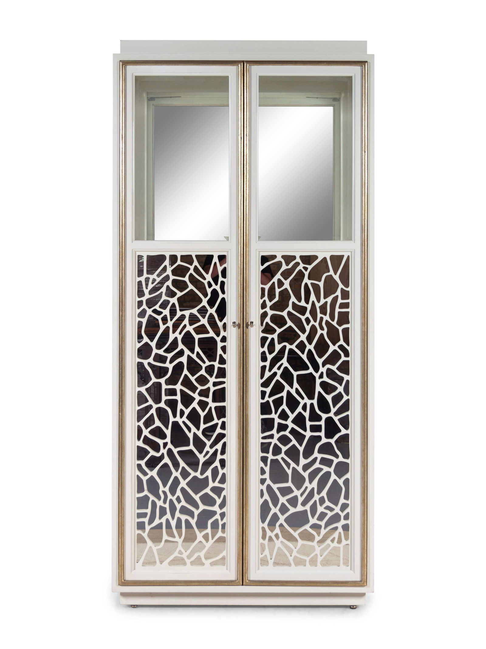 A Marge Carson Mirrored Bar Cabinet (1 of 3)