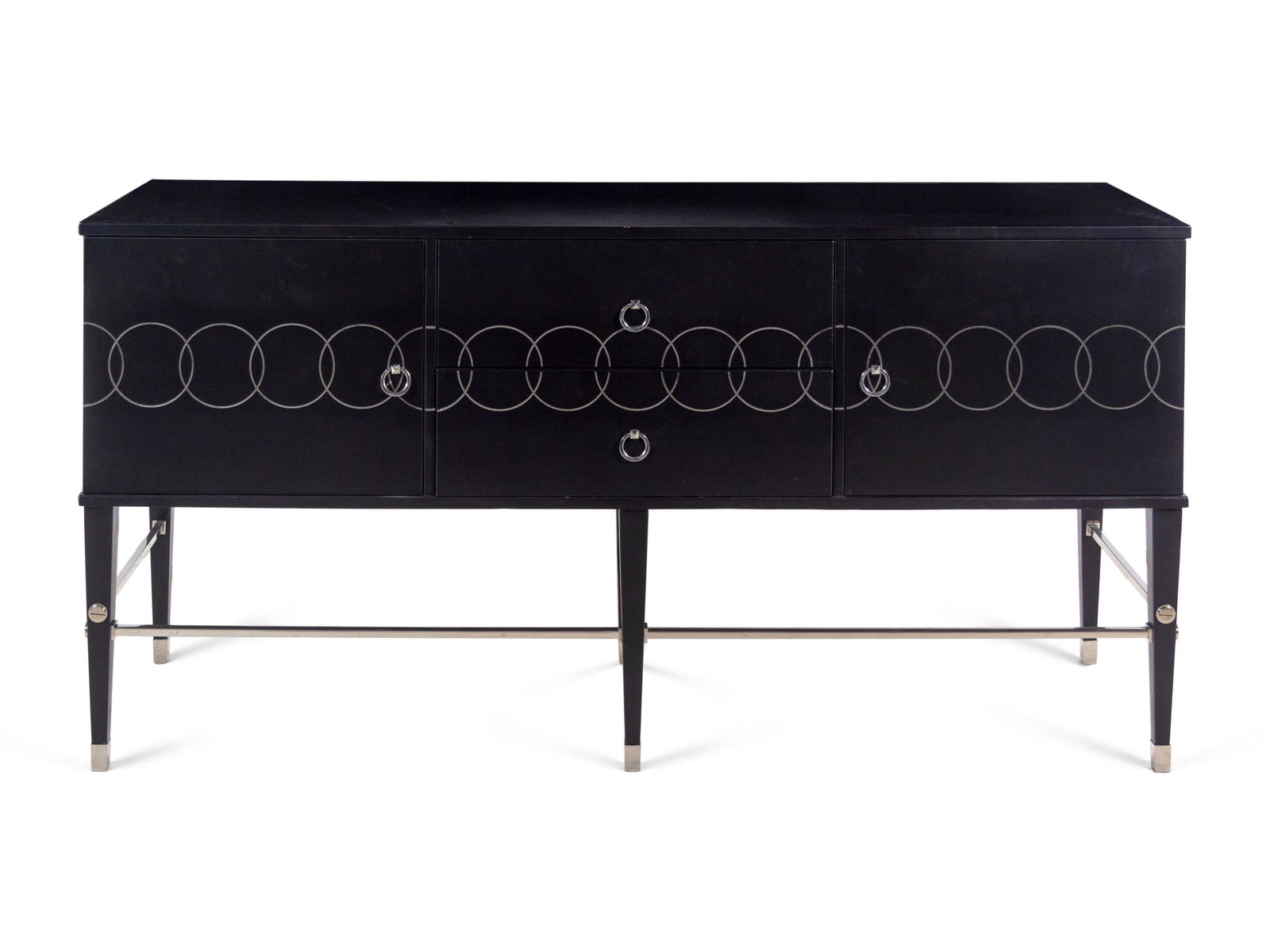 A Theodore Alexander Leather-Veneered Credenza (1 of 3)