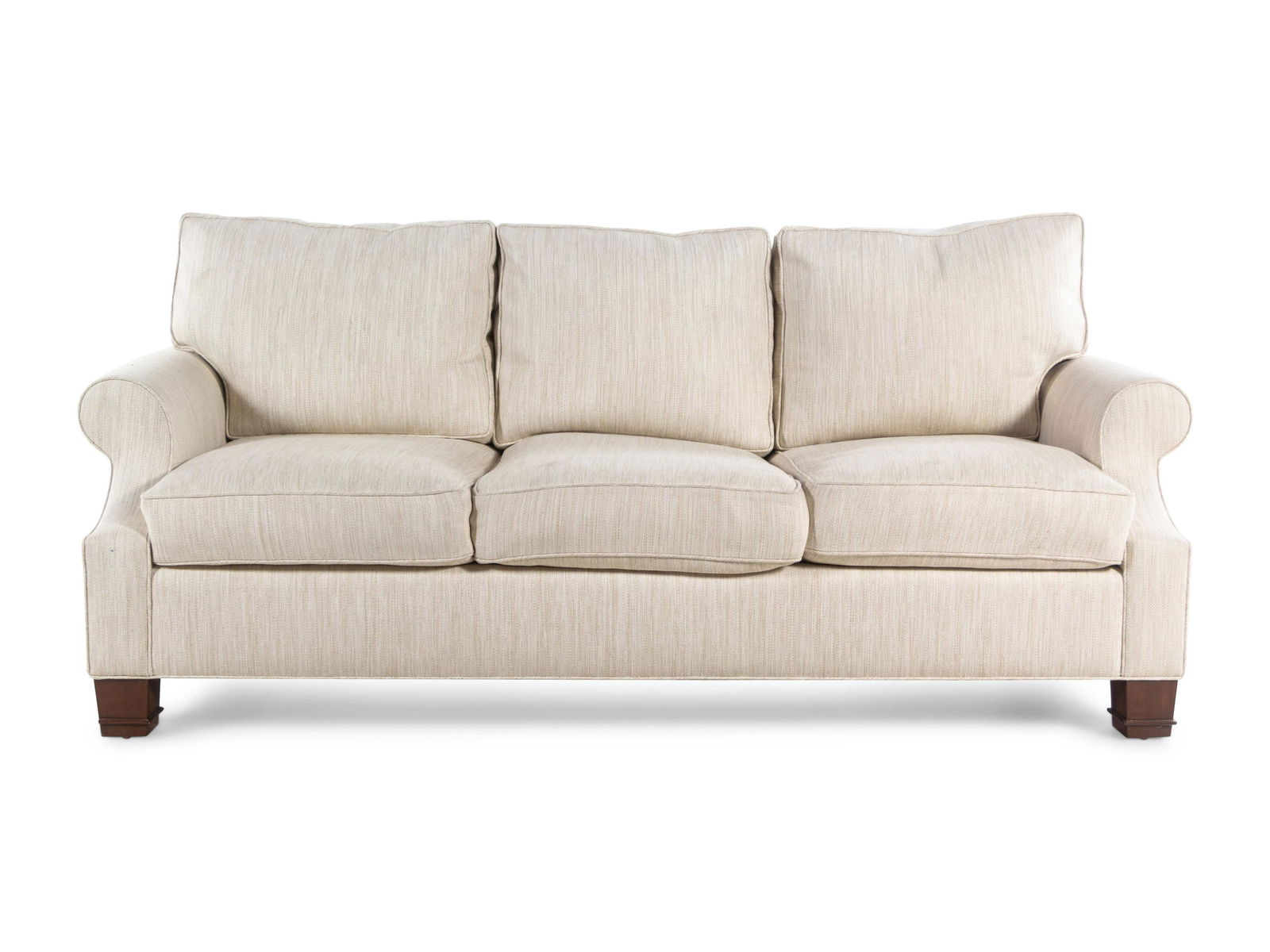 An A. Rudin Three-Seat Sofa with Beige Upholstery (1 of 2)