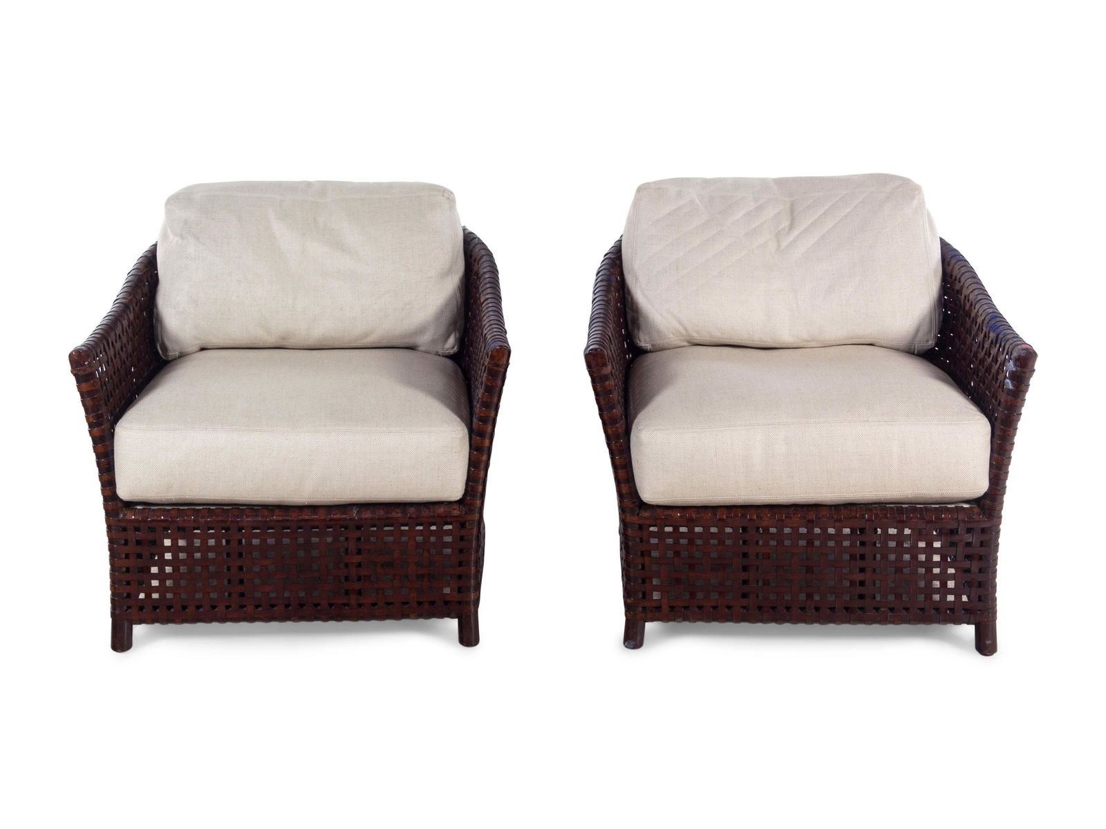A Pair of McGuire Rattan Lounge Chairs (1 of 2)