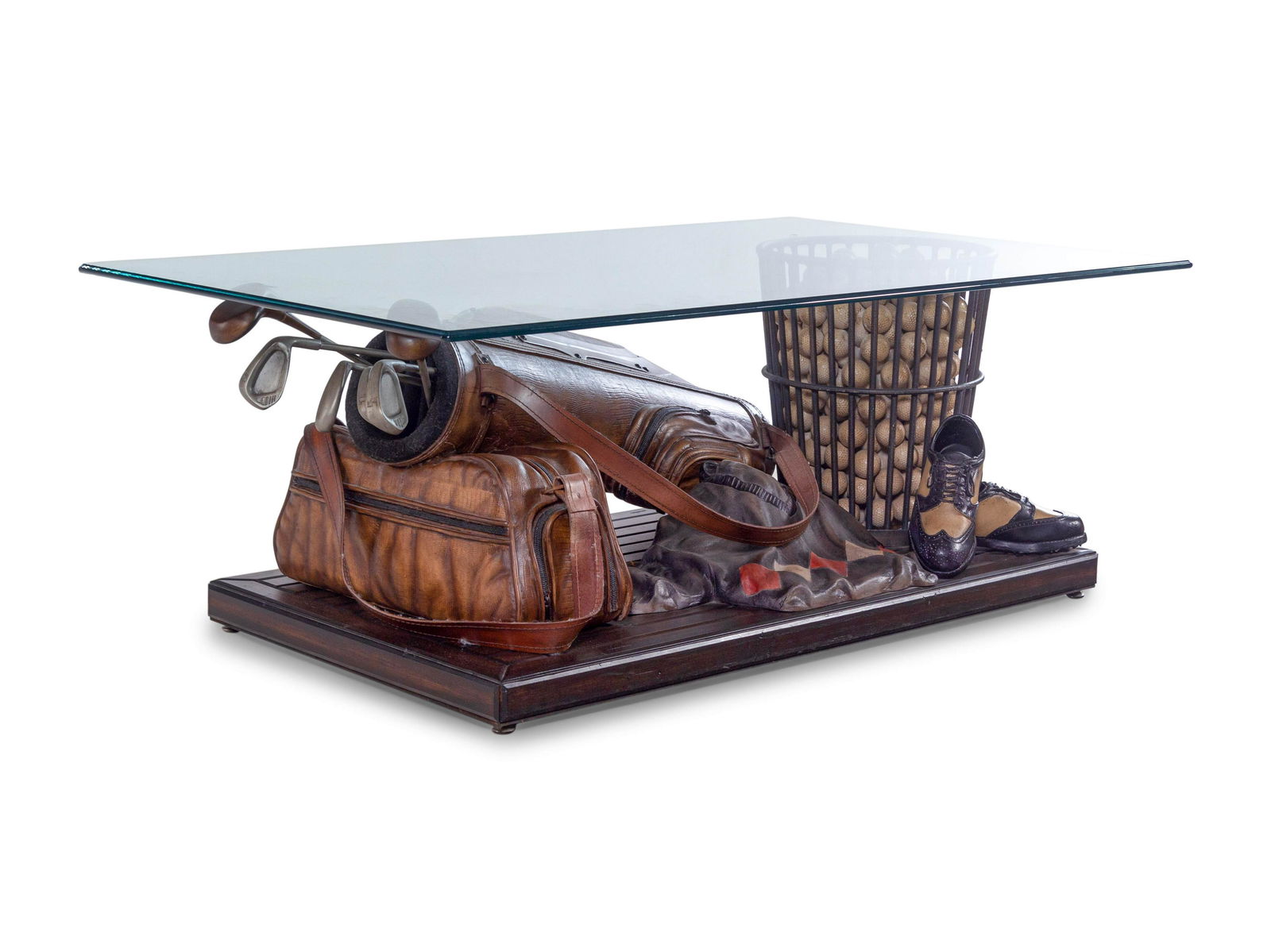 A Whimsical Golf-Themed Painted Resin, Metal and (1 of 5)