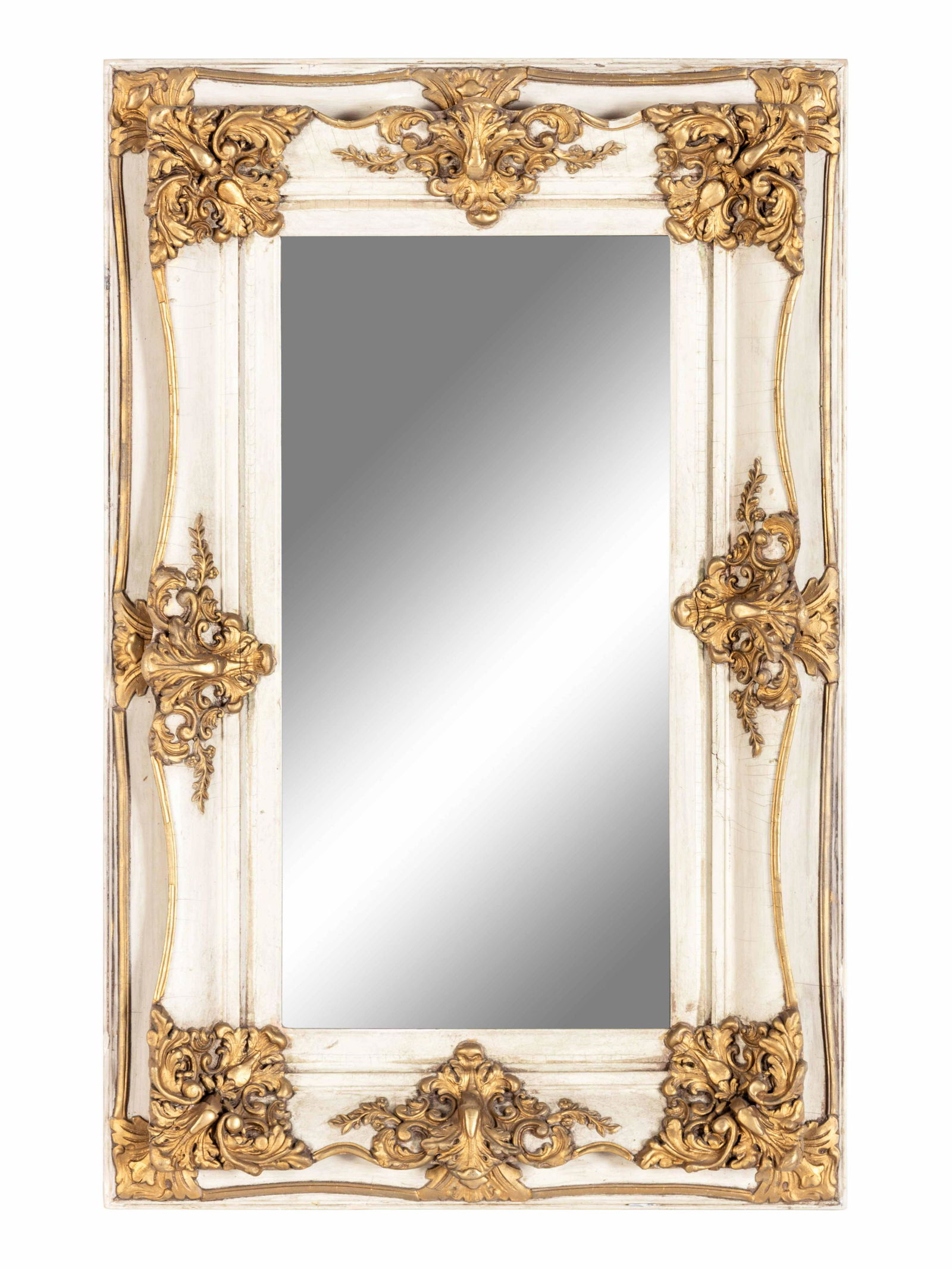 A Contemporary Painted and Parcel Gilt Mirror (1 of 4)