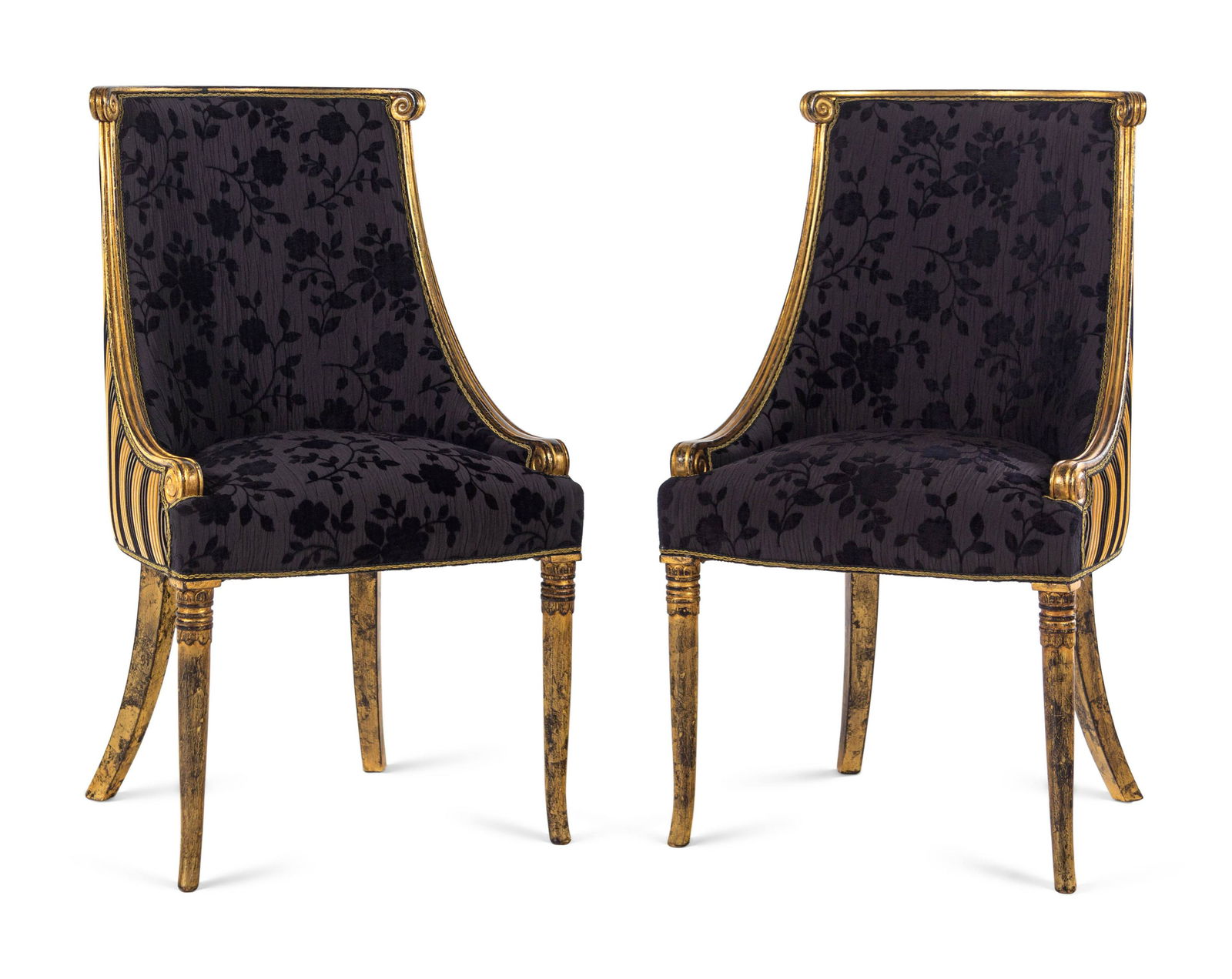 A Pair of Giltwood Barrel-Back Chairs (1 of 3)