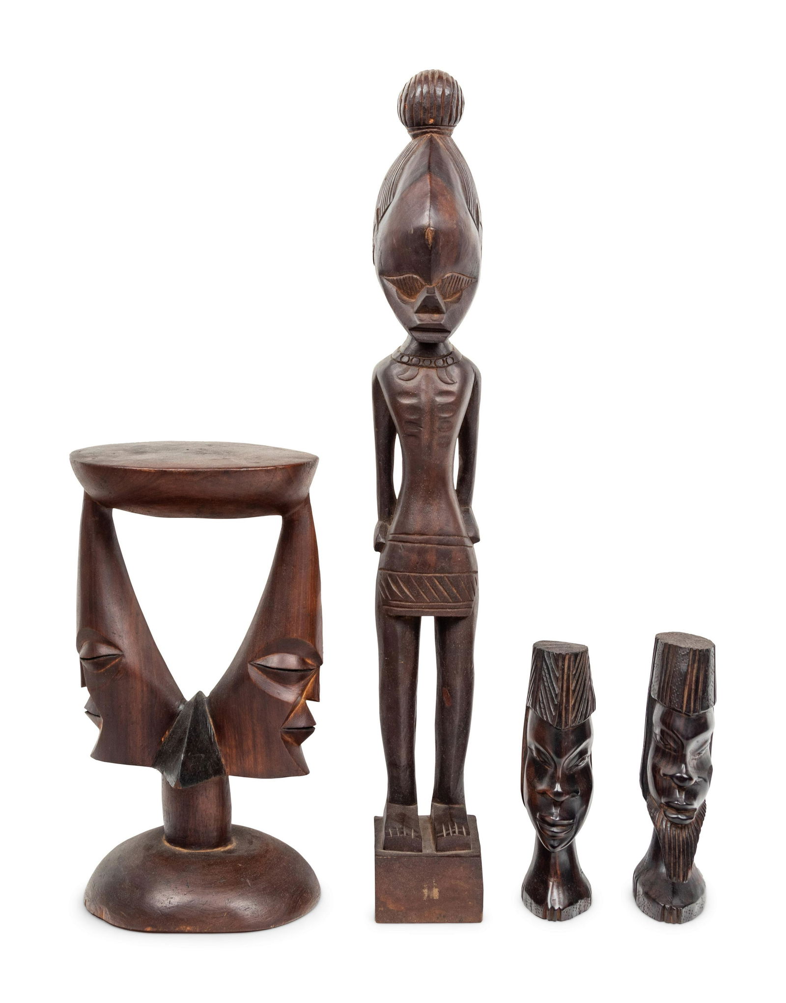 Four African Carved Wood Articles (1 of 3)