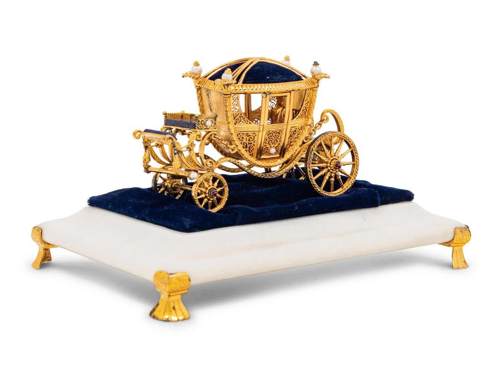 An Igor Carl Faberge Model of an Imperial Wedding Coach (1 of 3)