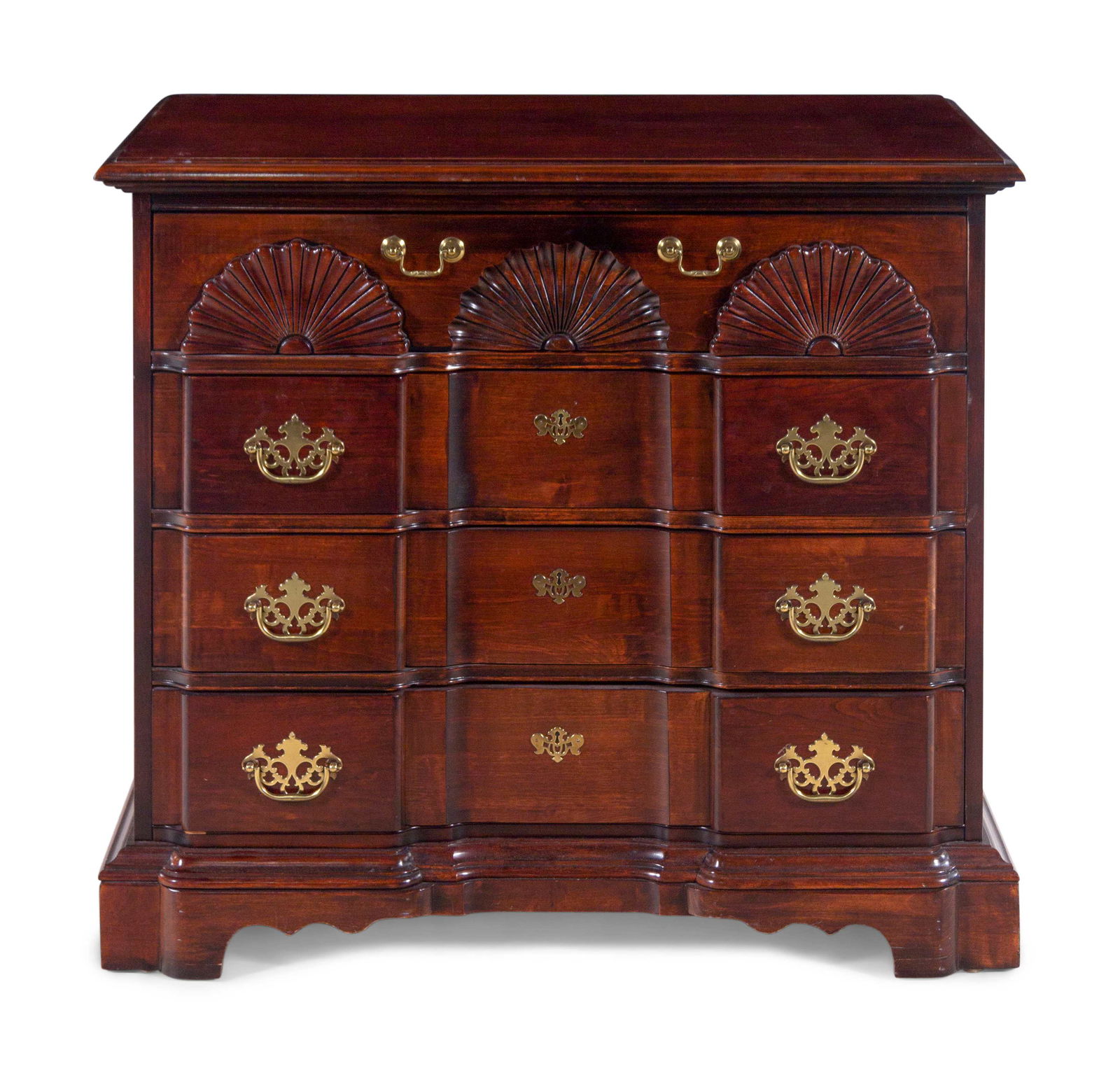 A Chippendale Style Block-and-Shell Carved Mahogany (1 of 3)