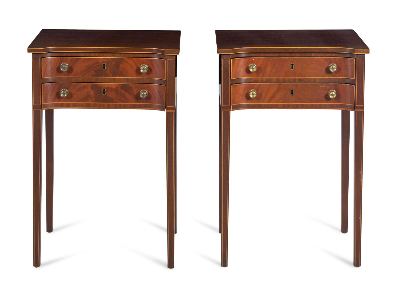 A Pair of Kittinger Federal Style Mahogany Side Tables (1 of 2)