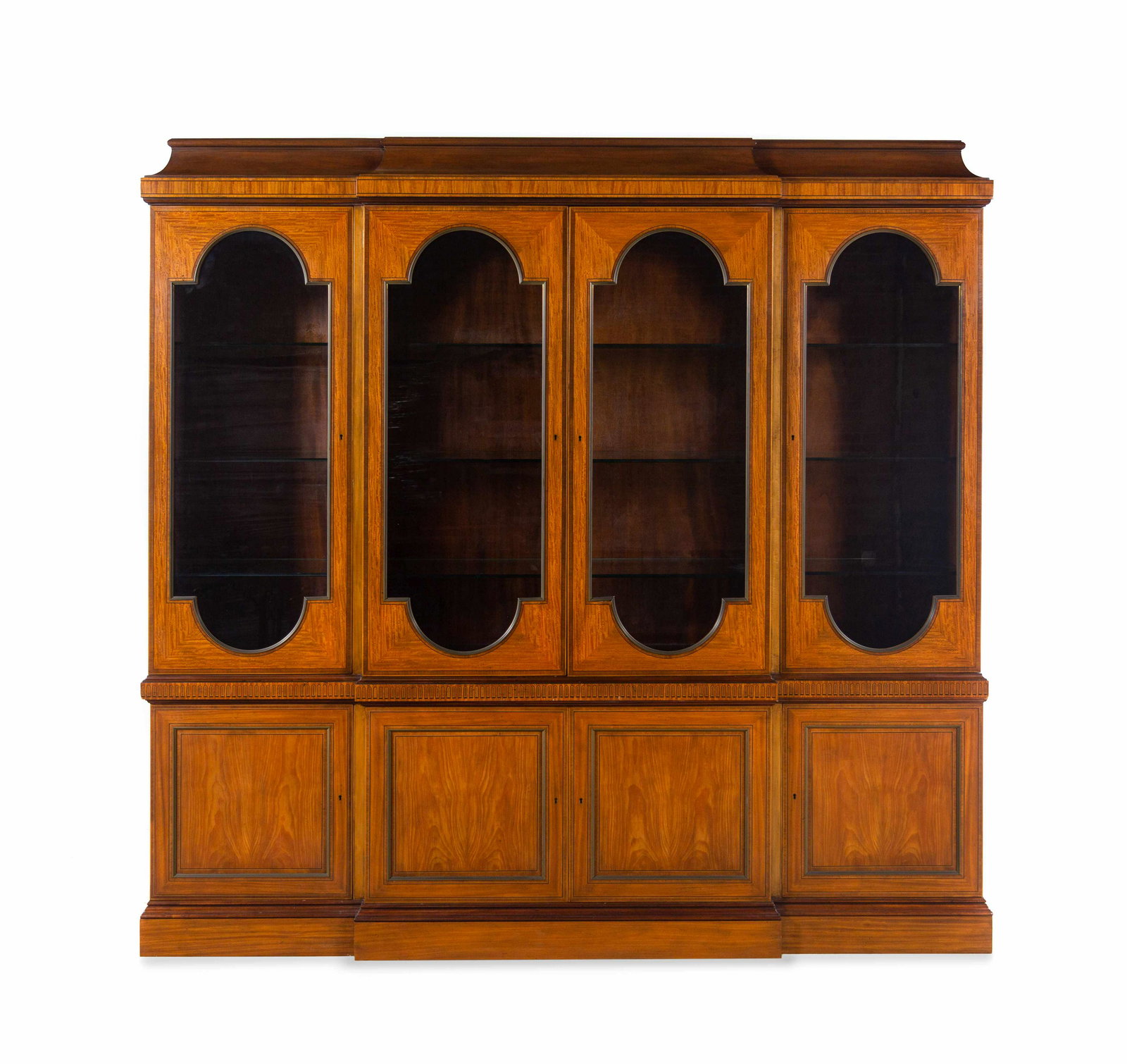 A Baker George III Style Satinwood and Fruitwood (1 of 2)