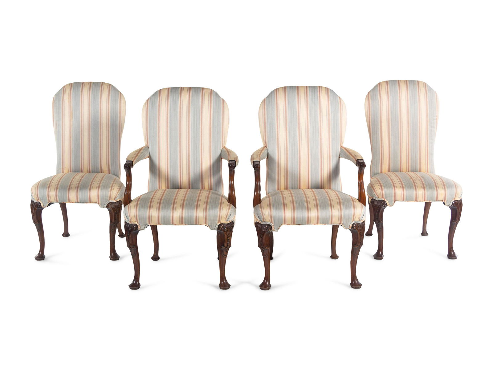 A Set of Four George II Style Carved Mahogany Dining (1 of 4)