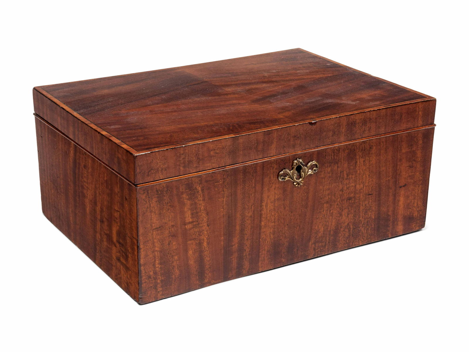 An English Mahogany and Bird's Eye Maple Box (1 of 4)