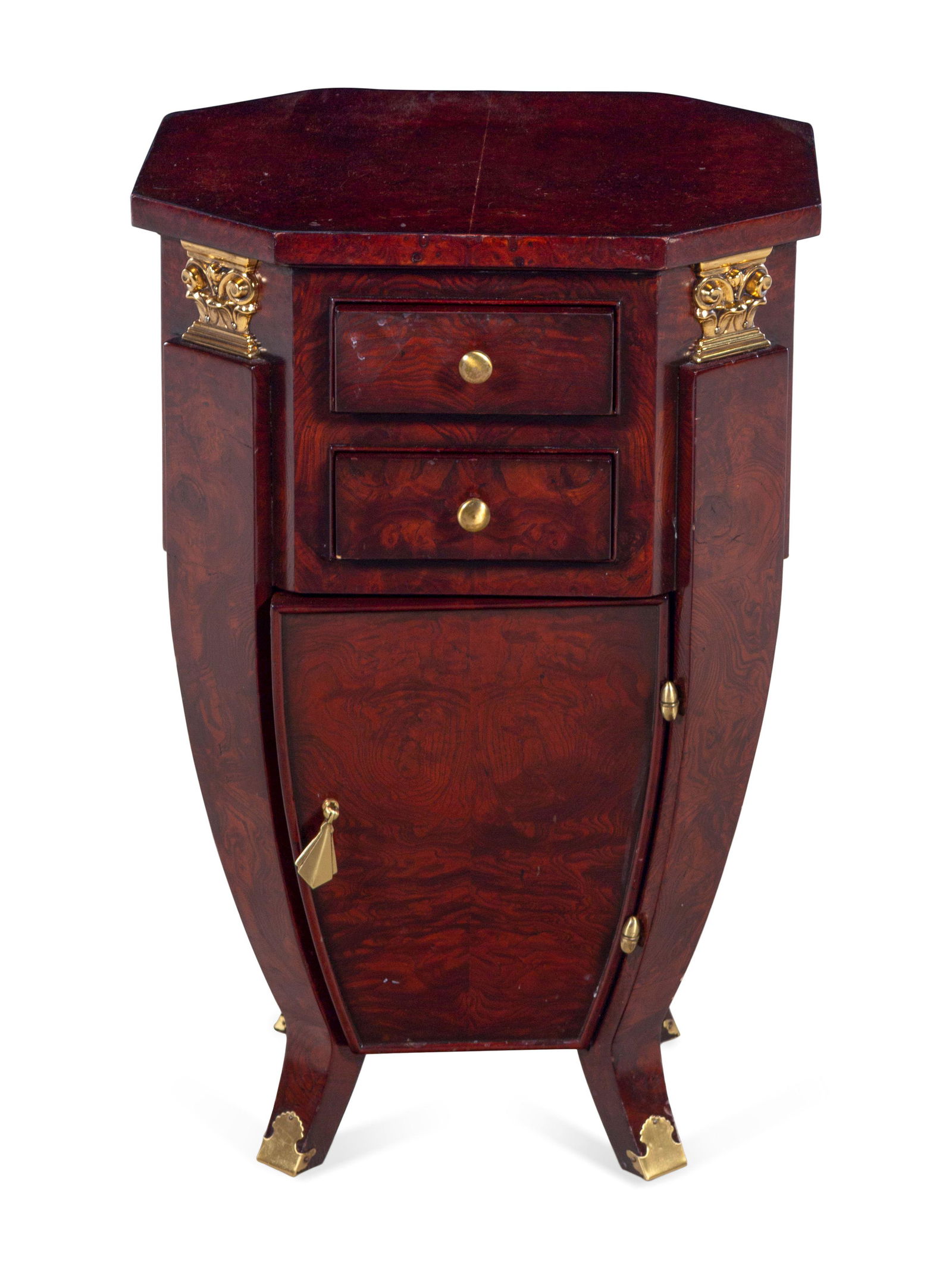 A Gilt Metal Mounted Burlwood Side Table (1 of 2)