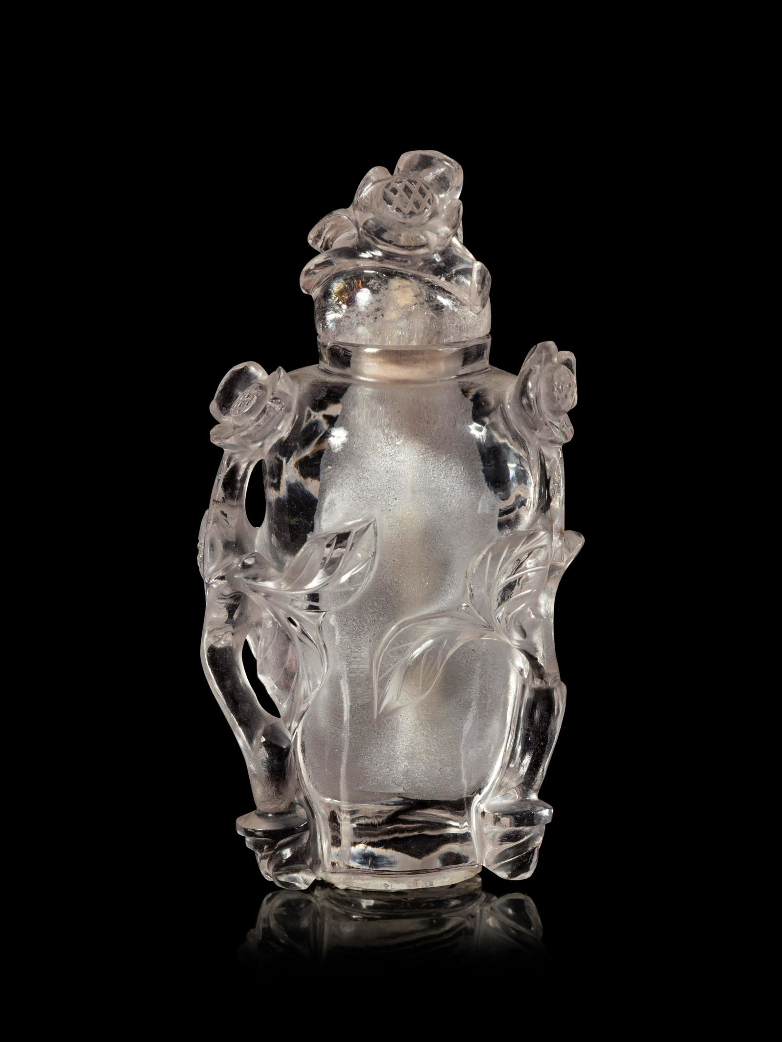 A Carved Rock Crystal Snuff Bottle (1 of 2)