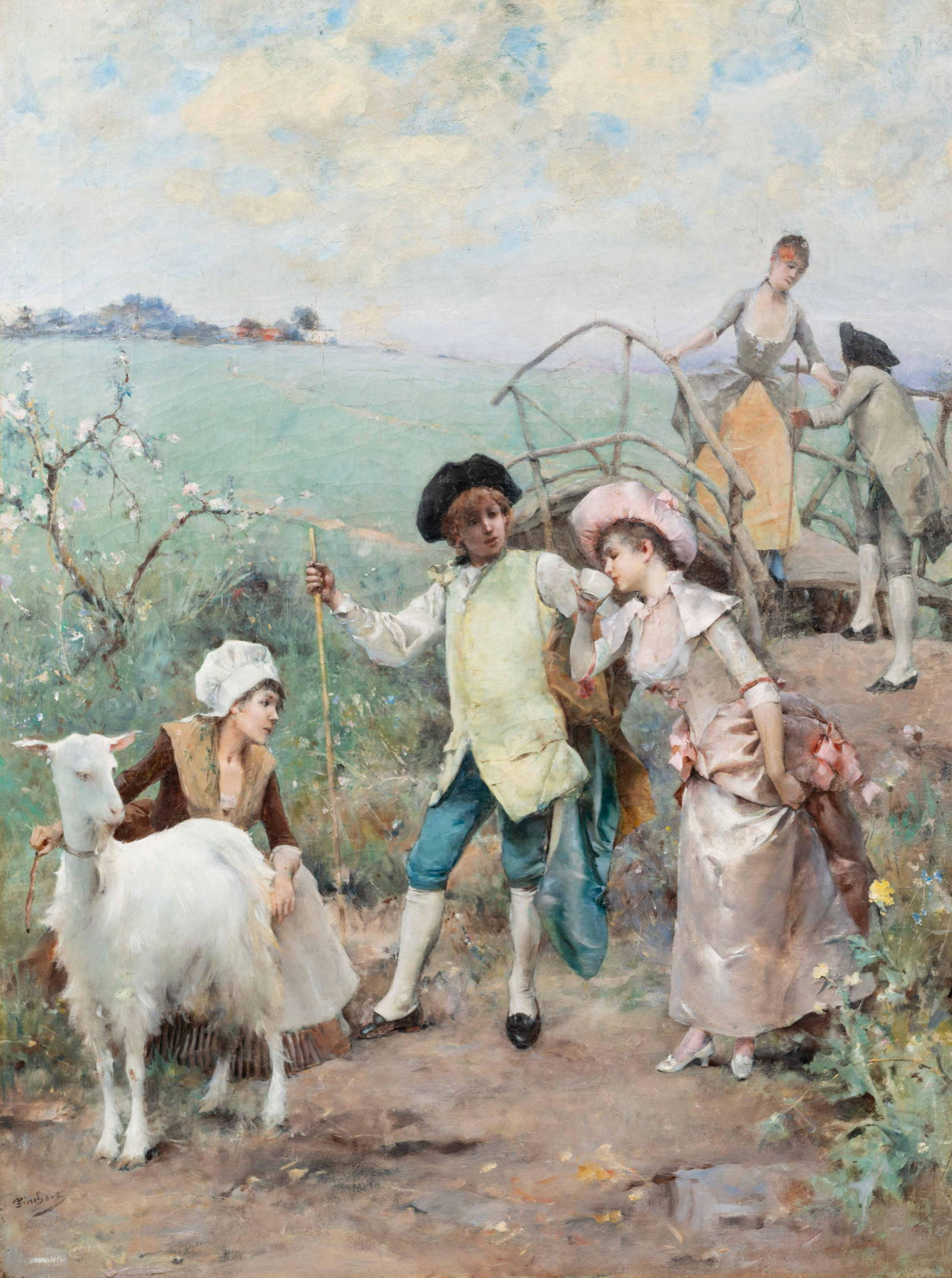 Emile-Auguste Pinchart (French, 1842-1924) The Rural (1 of 6)
