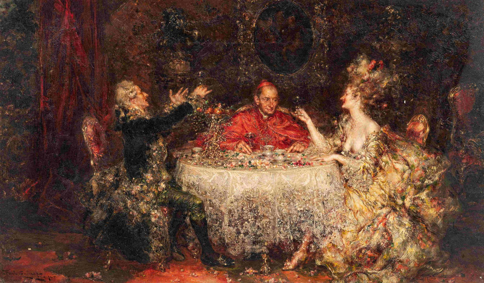 Juan Pablo Salinas (Spanish, 1871-1947) The Cardinal's (1 of 5)