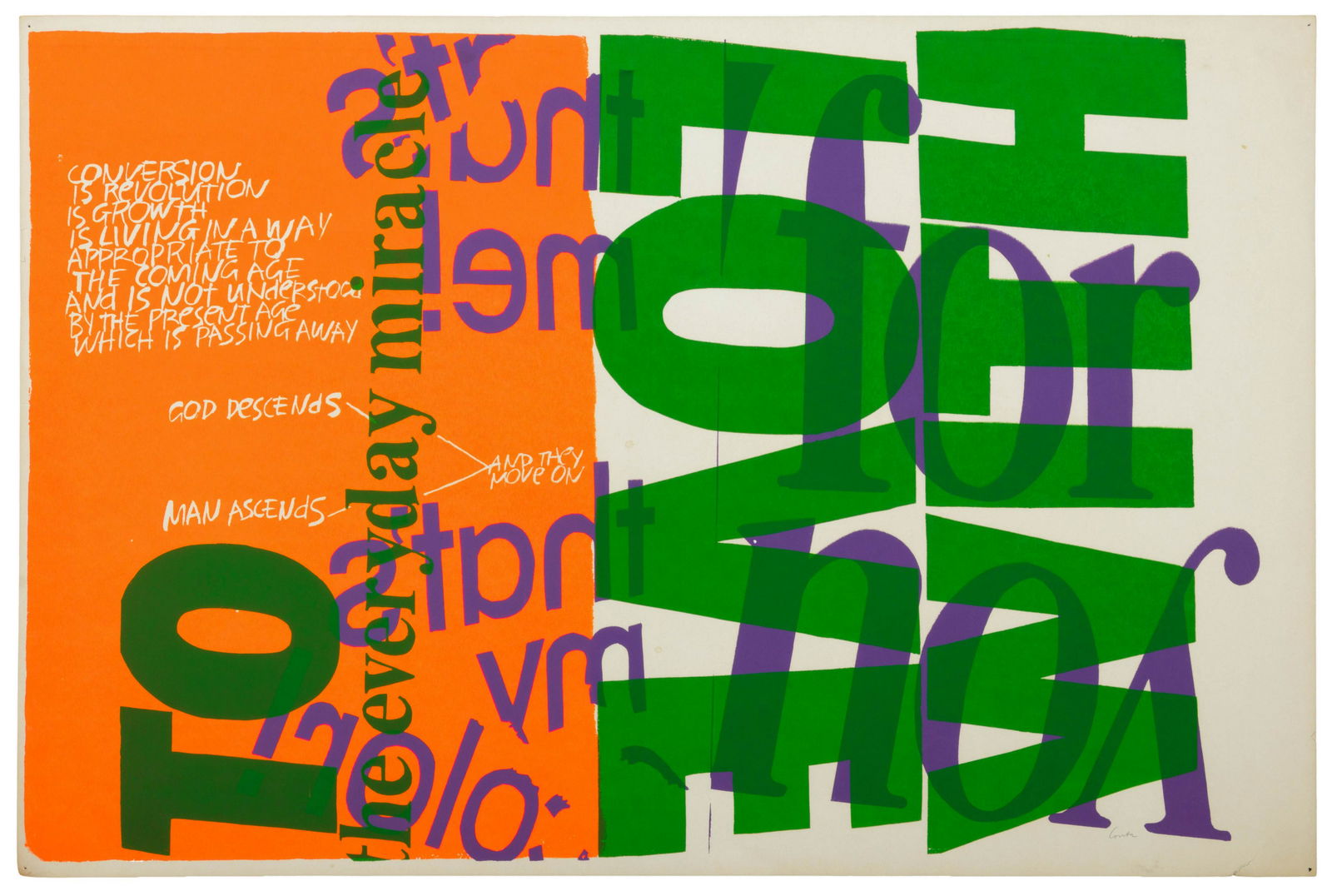 Corita Kent (American, 1918-1986) With Love to the (1 of 3)