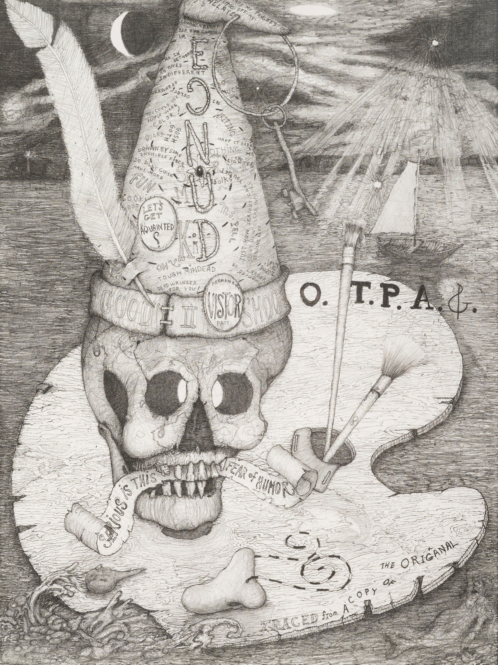 William T. Wiley (American, b. 1937) Spooky on the (1 of 5)