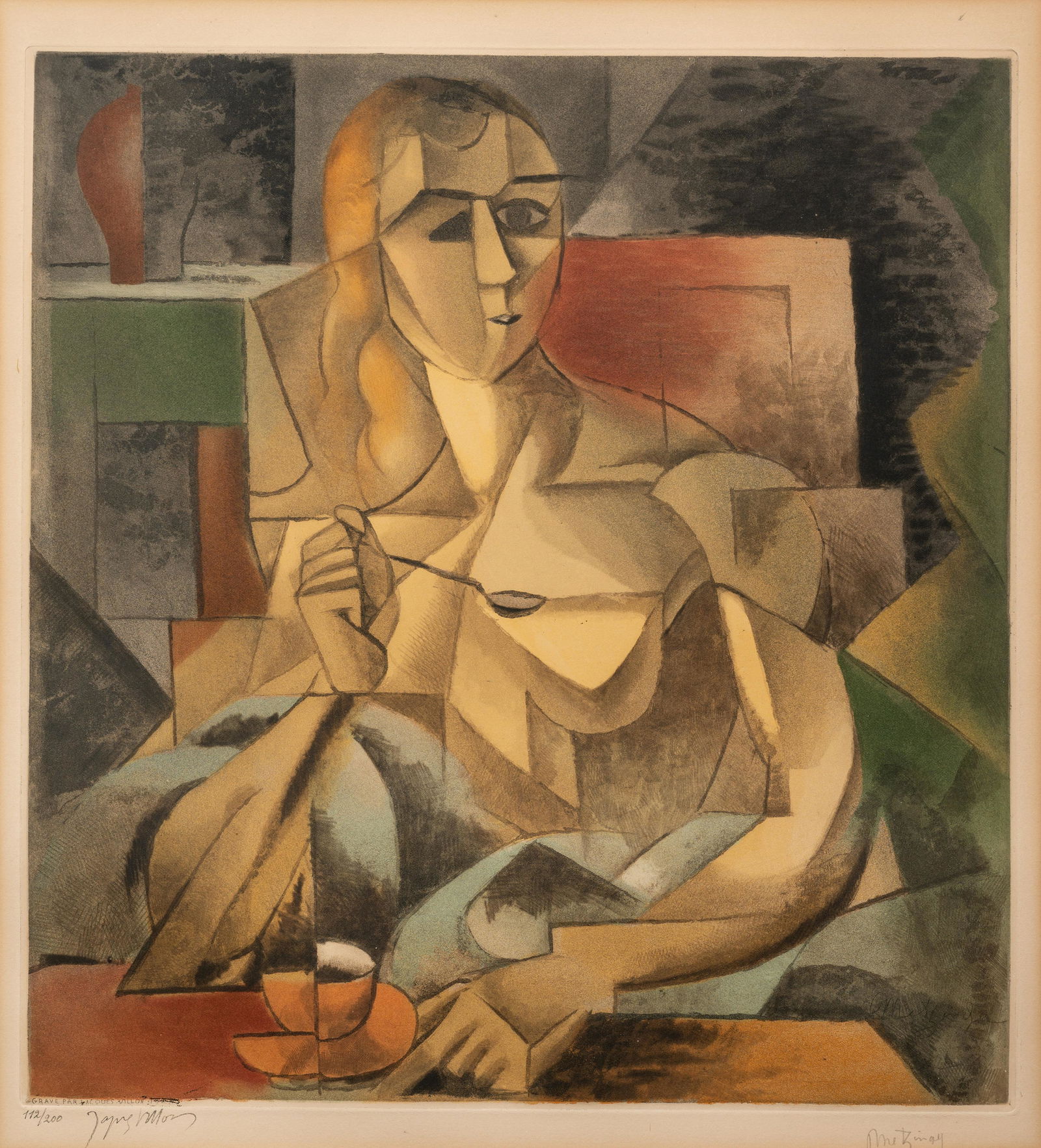 Jacques Villon (French, 1875-1963) La Tasse de The, (1 of 5)