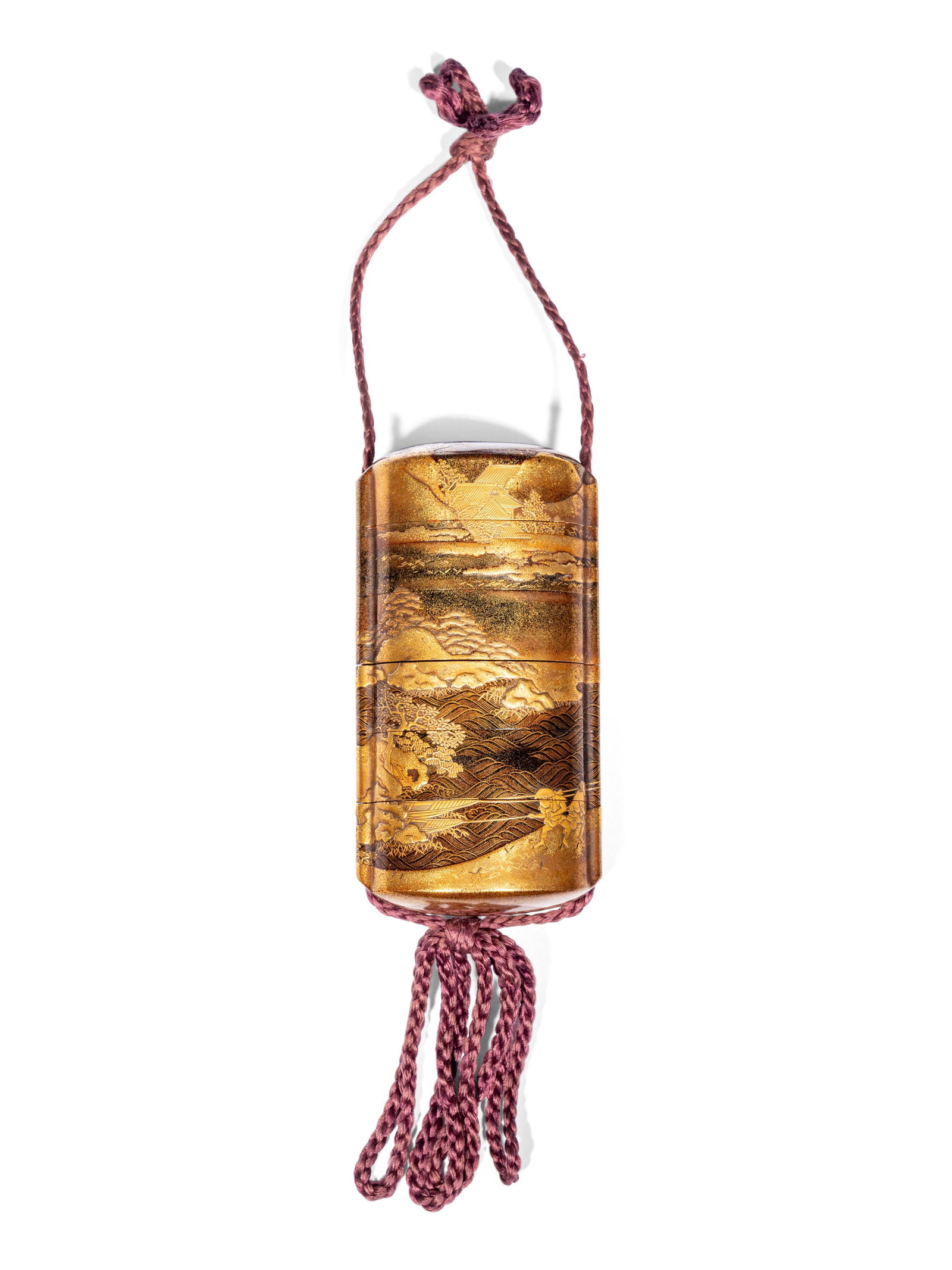 A Gold and Black Lacquer Five-Case Inro (1 of 3)