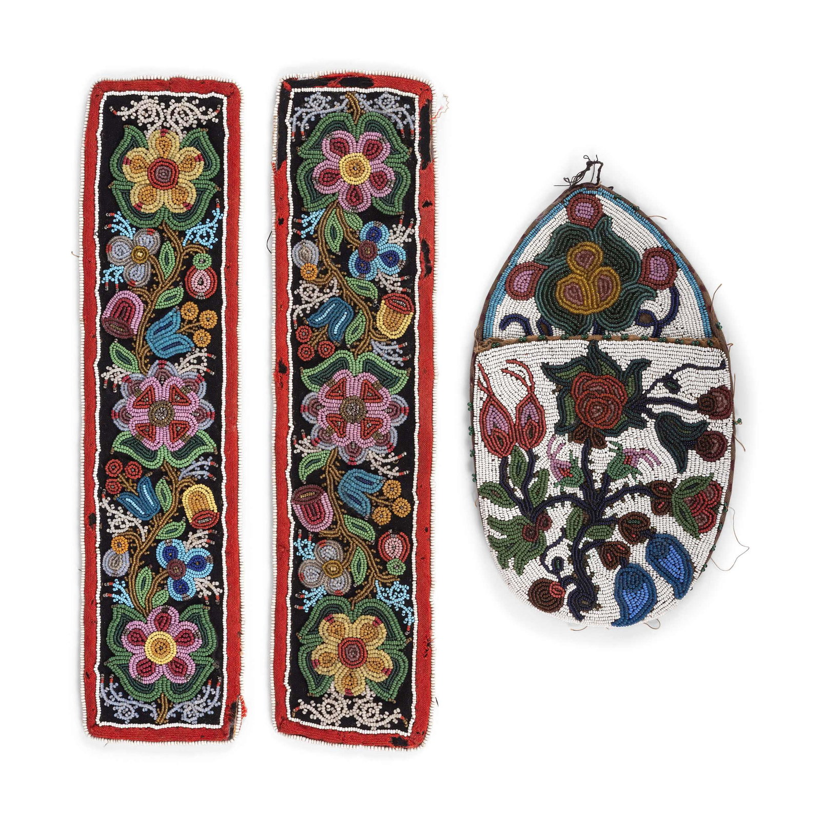 Cree Beaded Arm Bands and Wall Pocket (1 of 2)