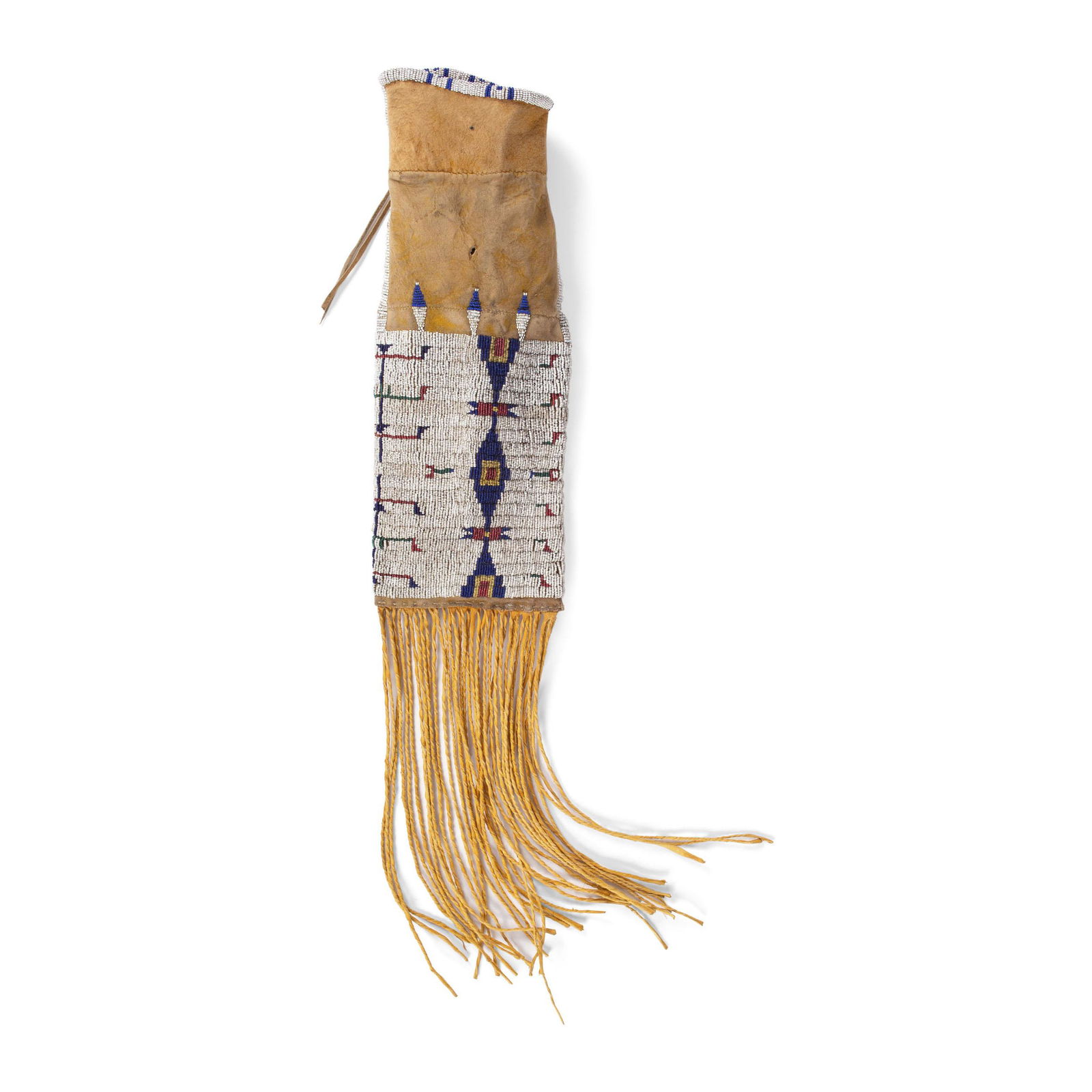Central Plains Beaded Hide Tobacco Bag (1 of 3)