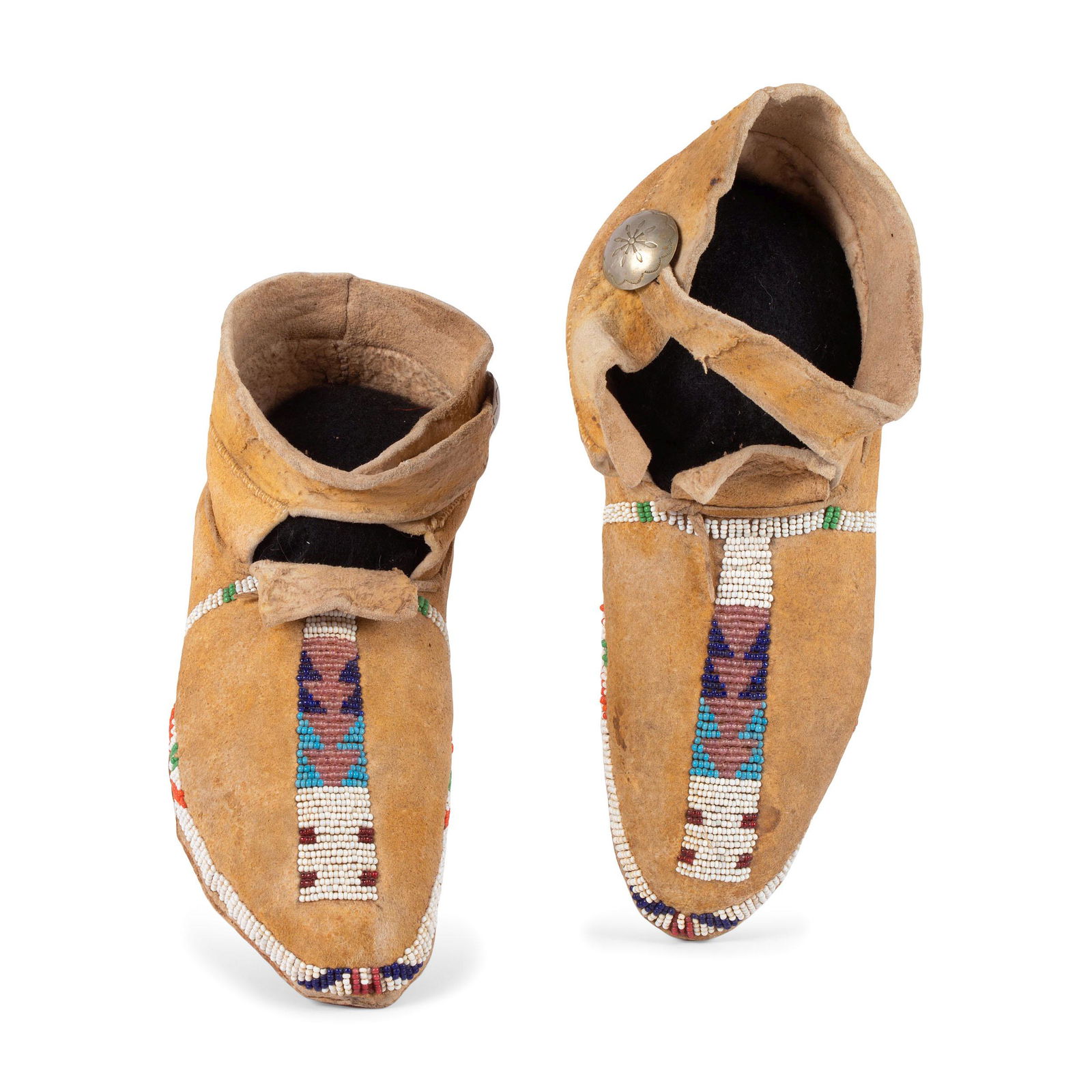 Southern Plains Beaded Hide Moccasins (1 of 3)