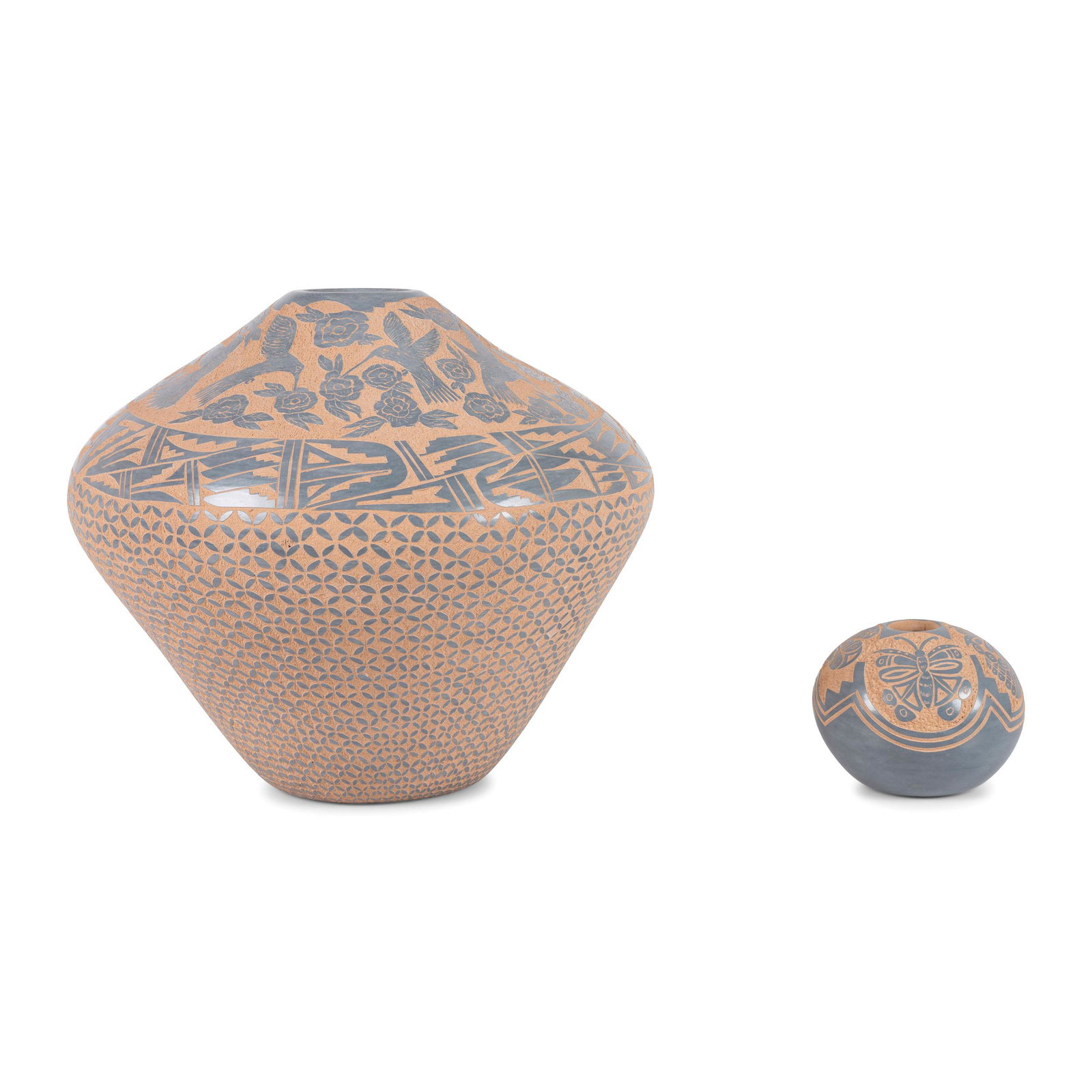 Jemez Sgraffito Pottery Jars   (1 of 6)