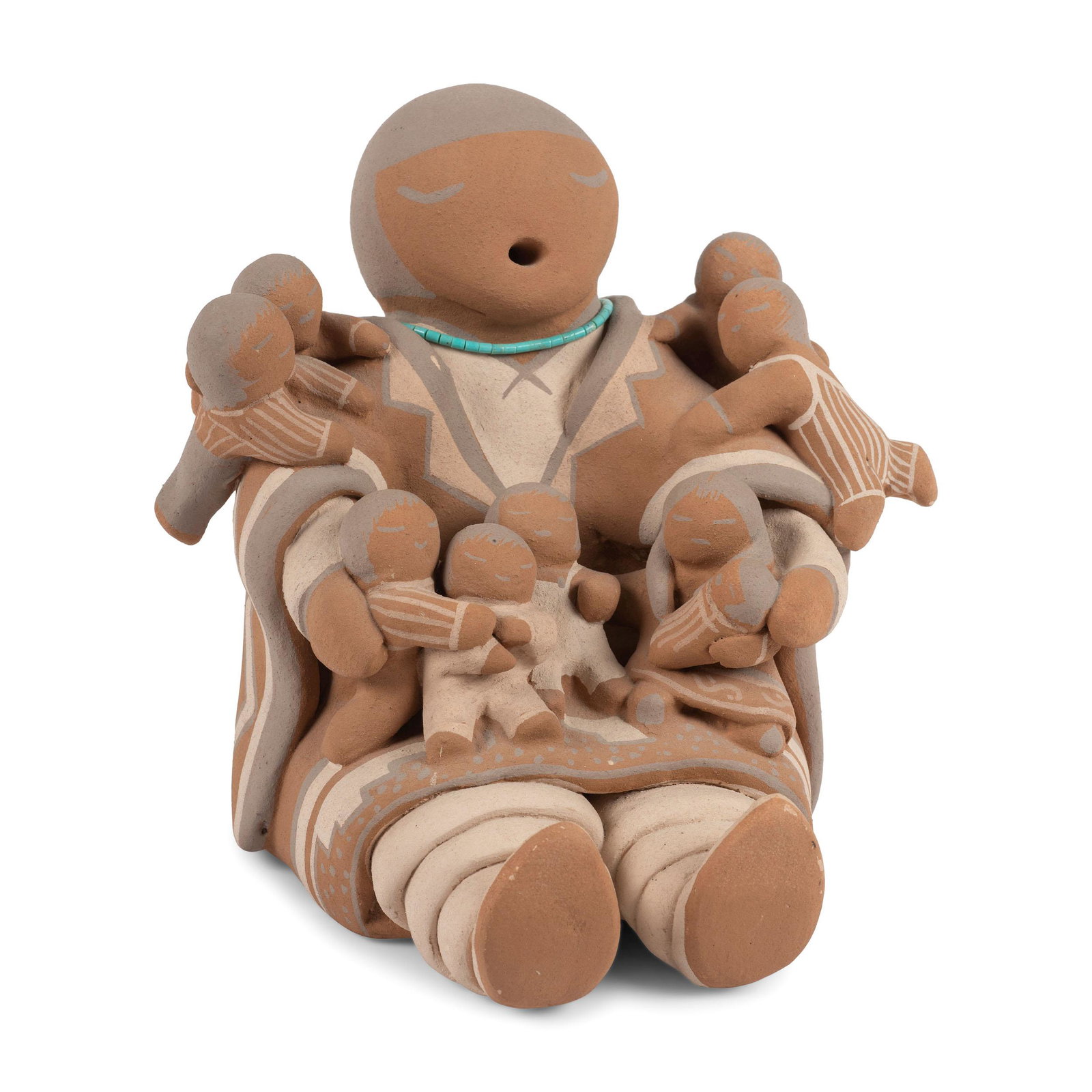 Stella Teller (Isleta, b. 1929) Pottery Storyteller, (1 of 5)