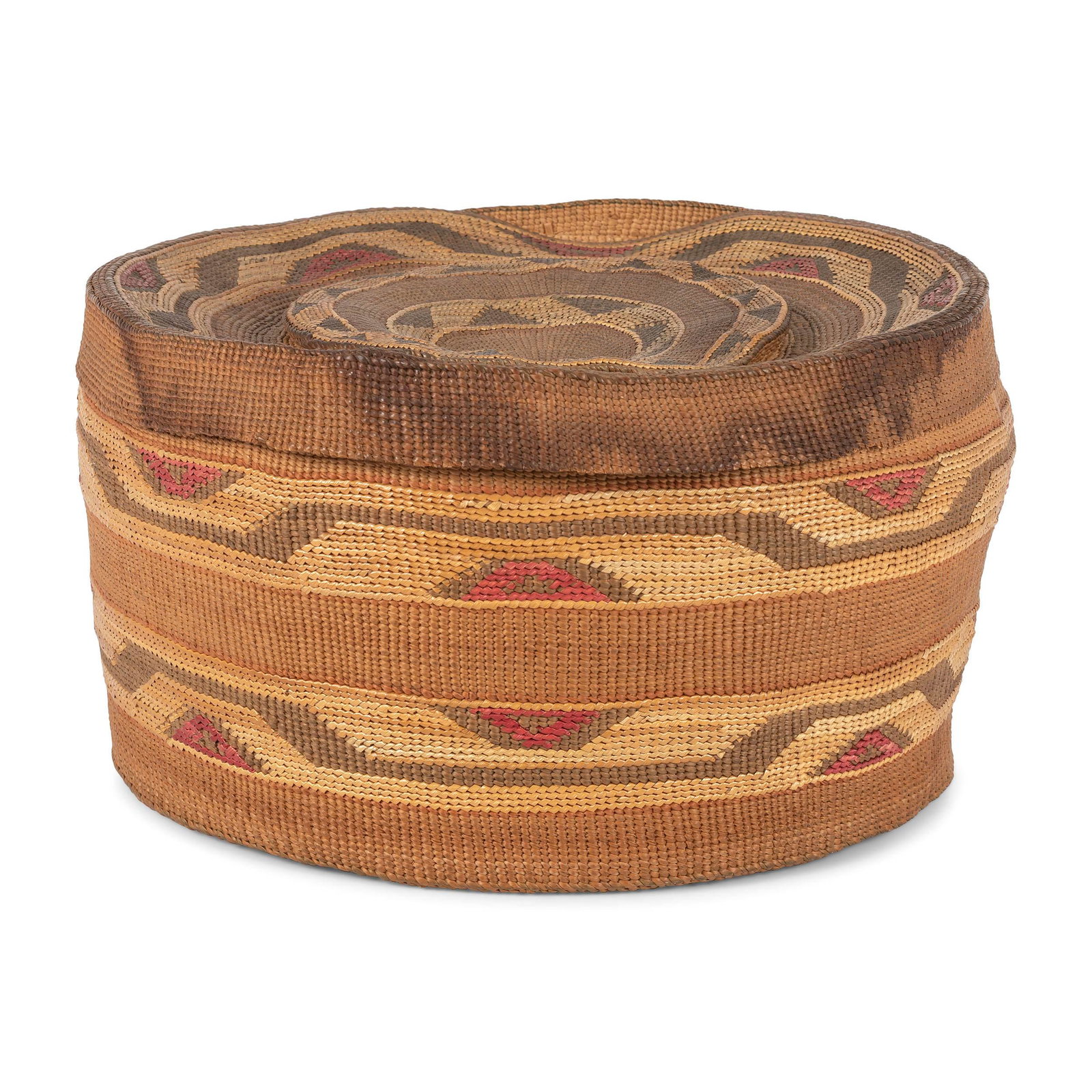 Large Tlingit Rattle Top Basket (1 of 5)
