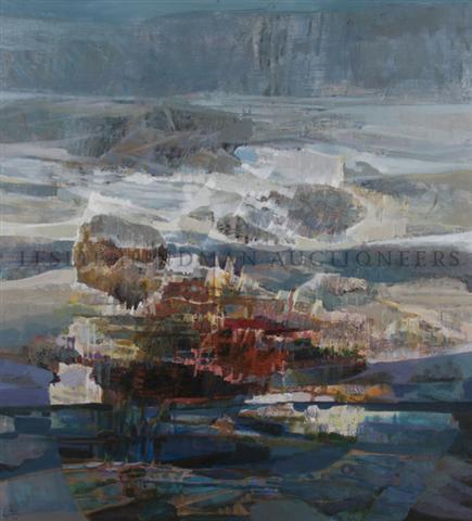 Lau Chun, (American b. 1942), Fantasy # 18: Lau Chun (American b. 1942) Fantasy # 18 oil on canvas signed (lower left) 48 x 43 inches.