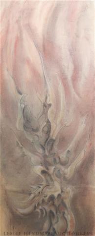 Ezio Martinelli, (American, 1913-1980), Untitled (Abstr: Ezio Martinelli (American, 1913-1980) Untitled (Abstraction), circa 1953 ink on paper, mounted on masonite signed (lower right) 48 x 20 inches. Property from Robert Henry Adams Fine Art, Chicago, Il